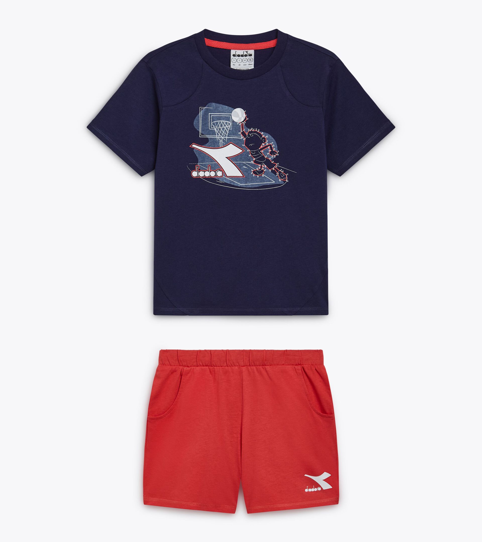 Ensemble de sport - T-shirt et short - Ado Garçon
 JB. SET SS RIDDLE BLEU CABAN - Diadora