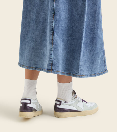 MI BASKET ROW CUT GLITTER DIRTY WN, BLANCO Zapatillas Heritage - Mujer MI BASKET ROW CUT GLITTER DIRTY WN BLANCO - Diadora