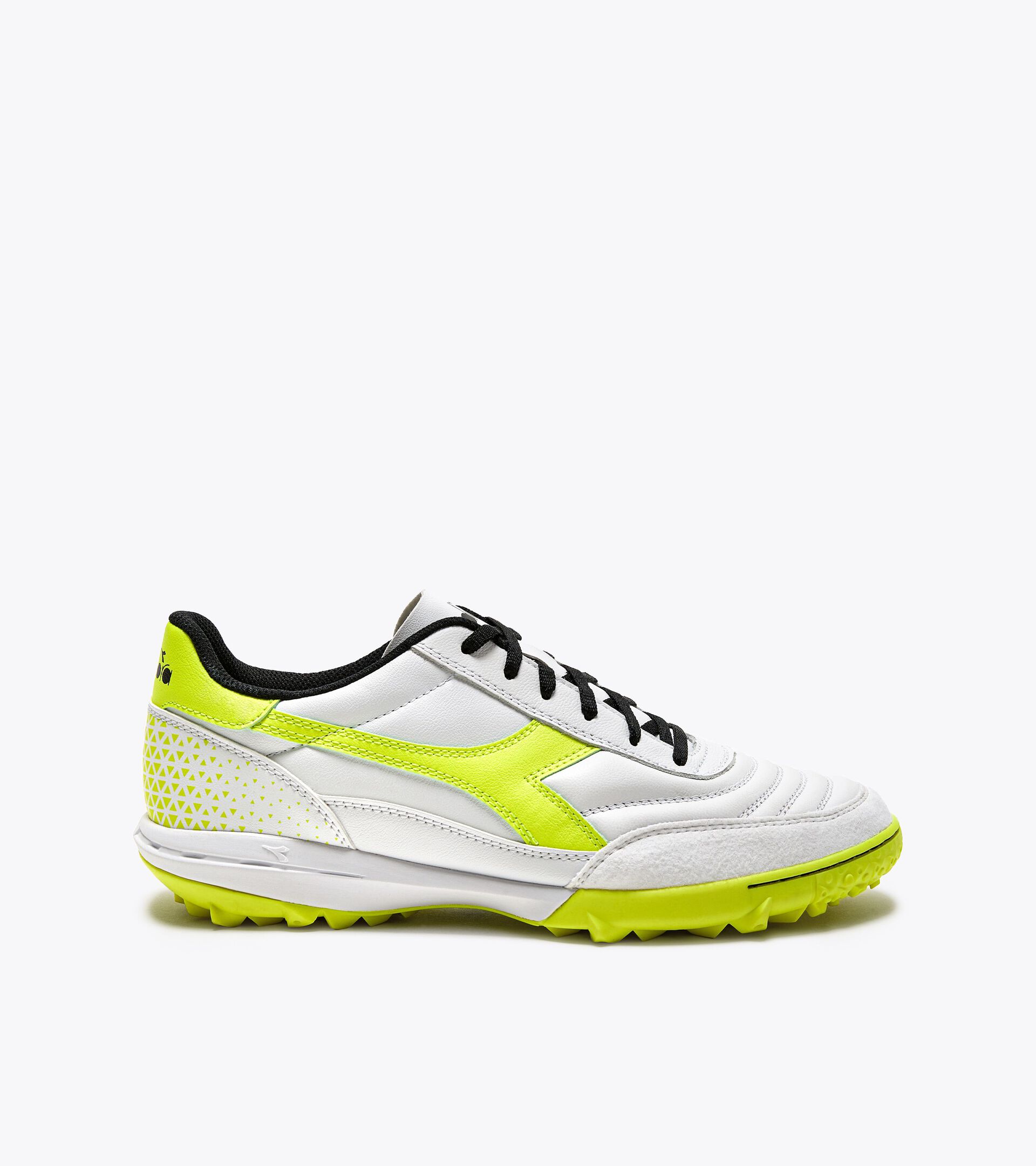 Futsal boots for synthetic grounds CALCETTO GR  LT TF WHITE/YELLOW FL DD - Diadora