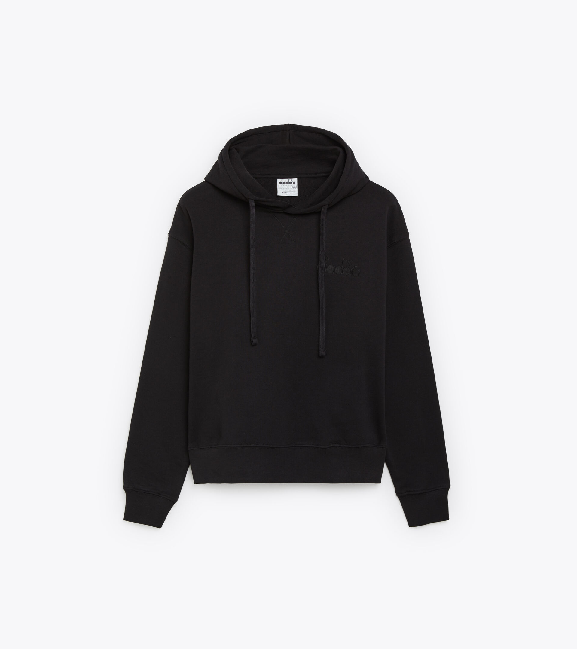 Sweat-shirt à capuche en coton - Unisexe HOODIE SPW LOGO NOIR - Diadora