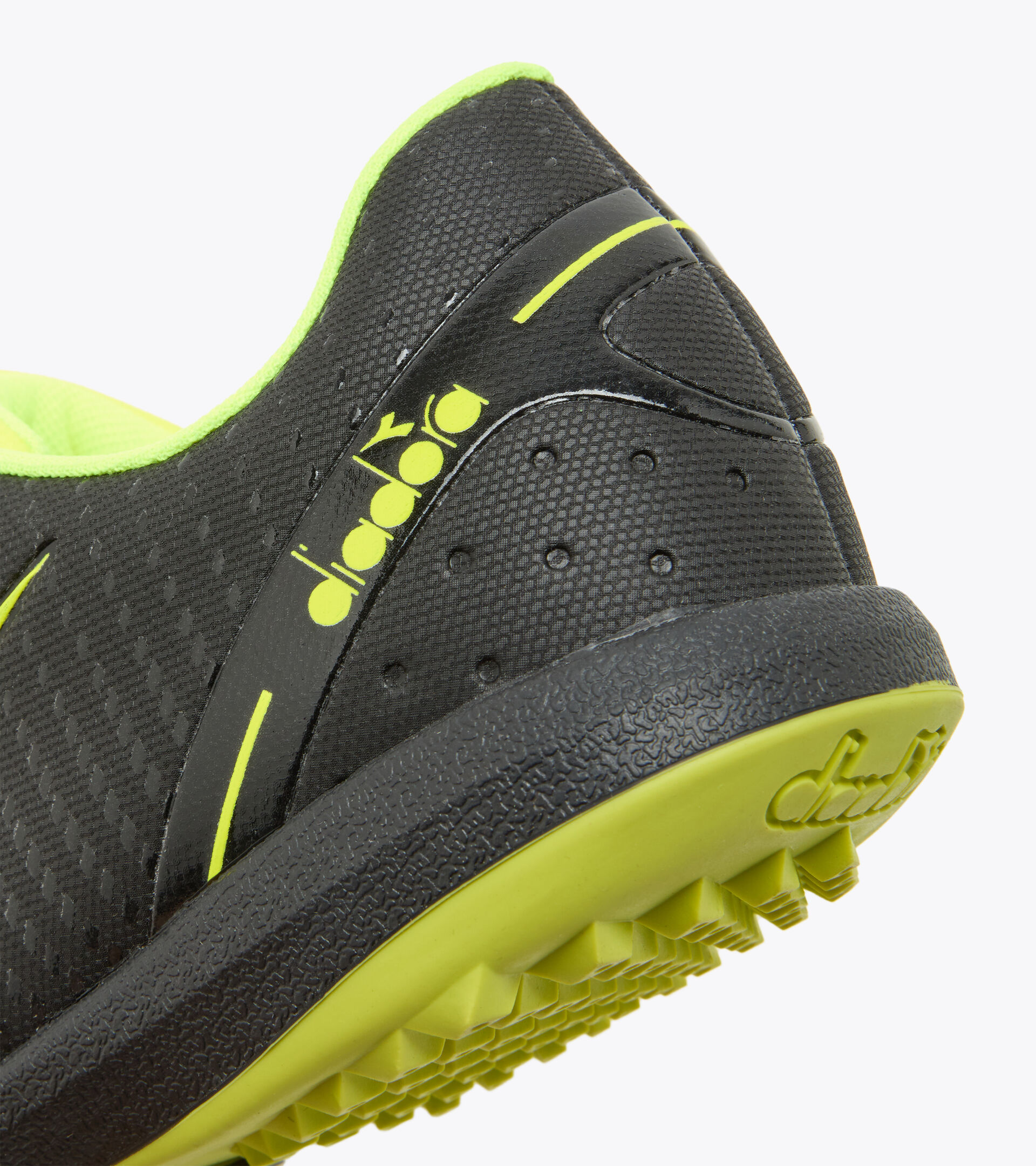 Futsal boot - Specific outsole for synthetic/hard grounds PICHICHI 5 TFR BLACK/FLUO YELLOW DIADORA - Diadora