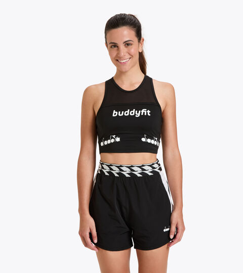 Camiseta de entrenamiento - Mujer L. SNUG CROP TOP BUDDYFIT NEGRO - Diadora