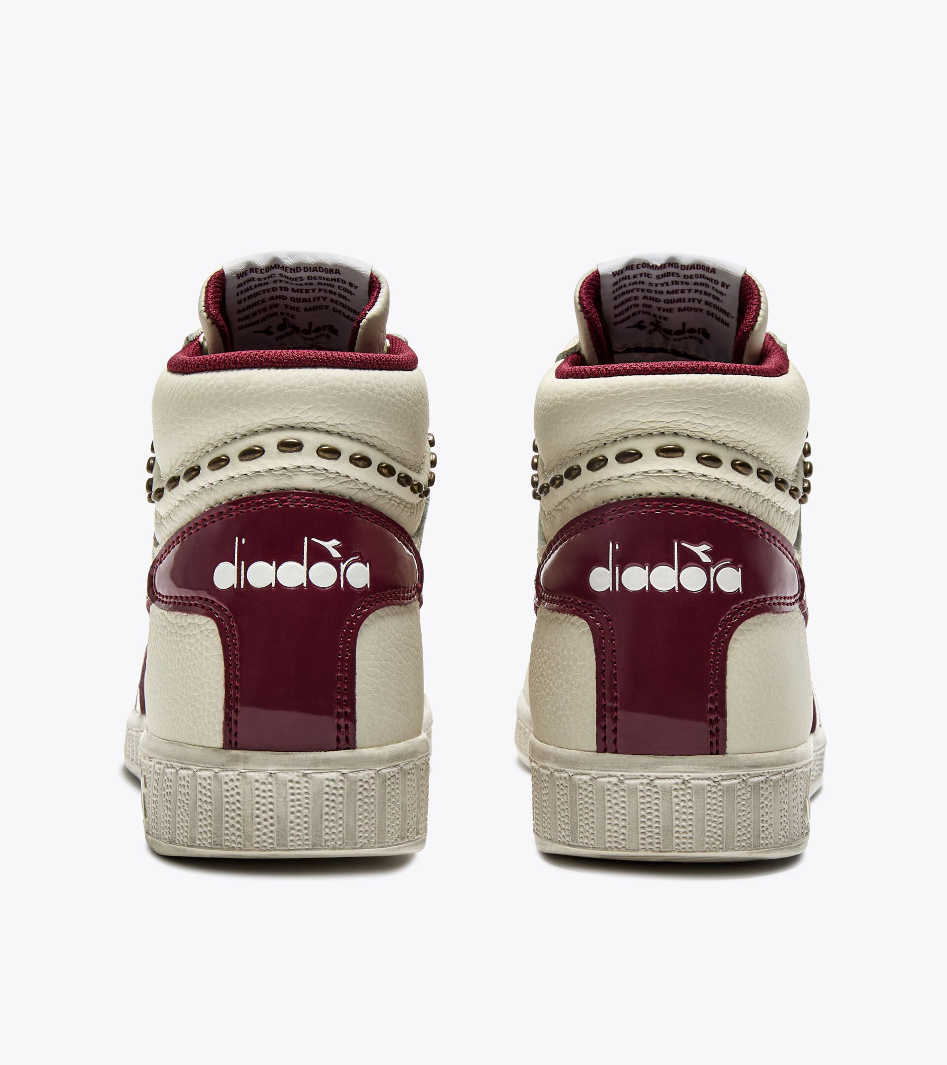 Zapatilla retro-tenis alta - Mujer GAME L HIGH WAXED STUDS WN ROJO GRANADA - Diadora