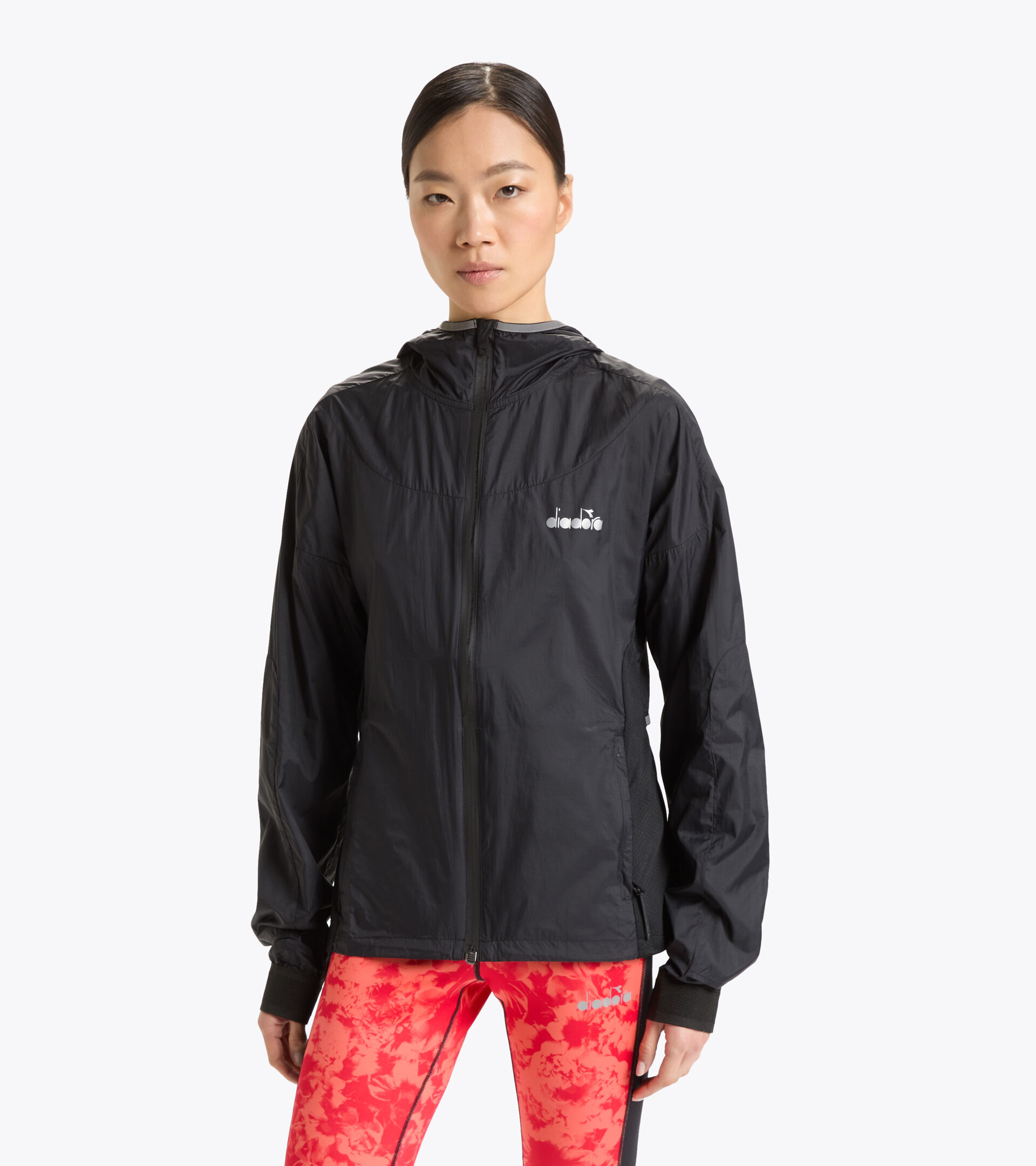 Running jacket - Women L. JACKET BE ONE BLACK - Diadora