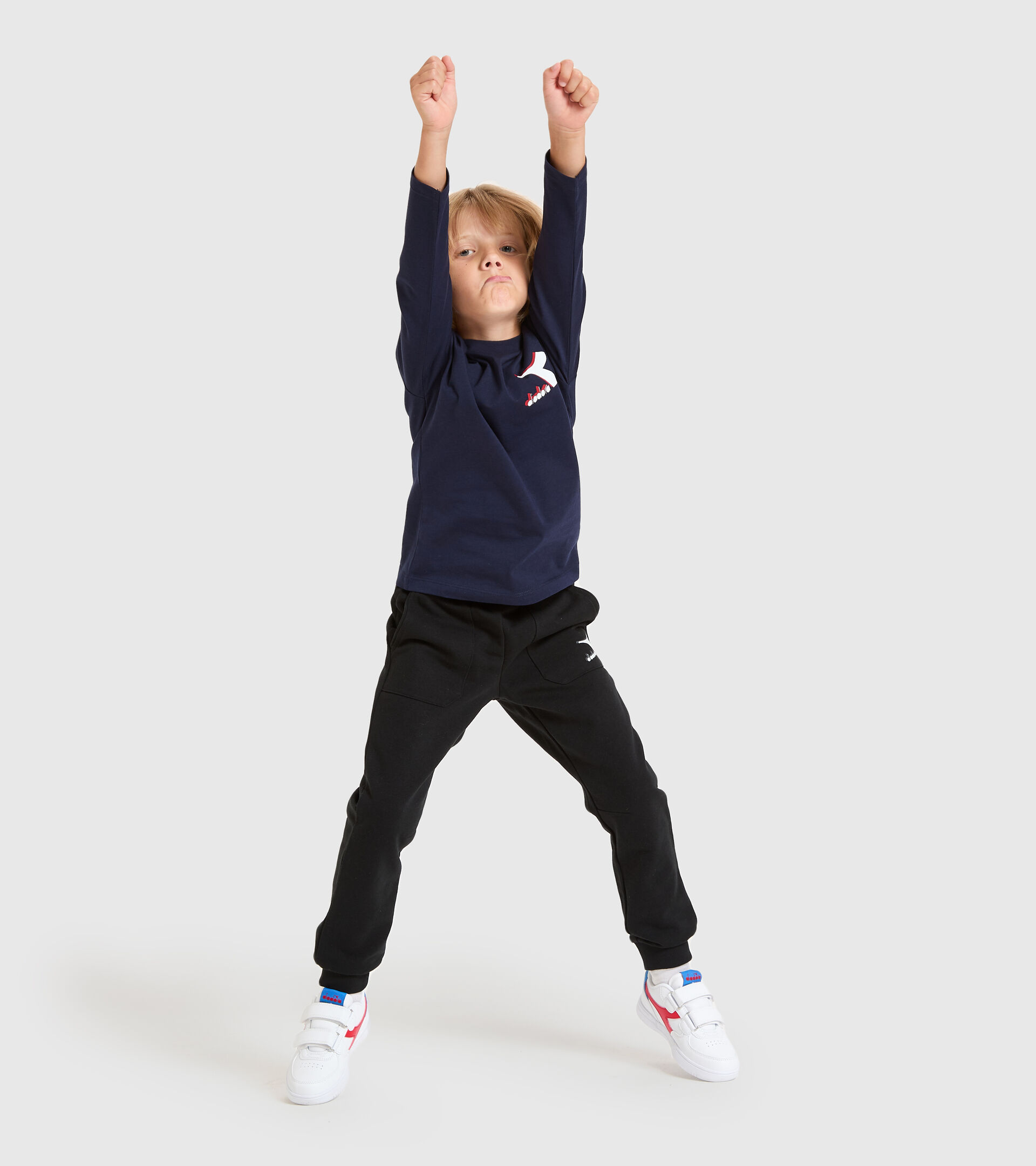 T-shirt - Kids JU.LS T-SHIRT CUBIC CLASSIC NAVY - Diadora
