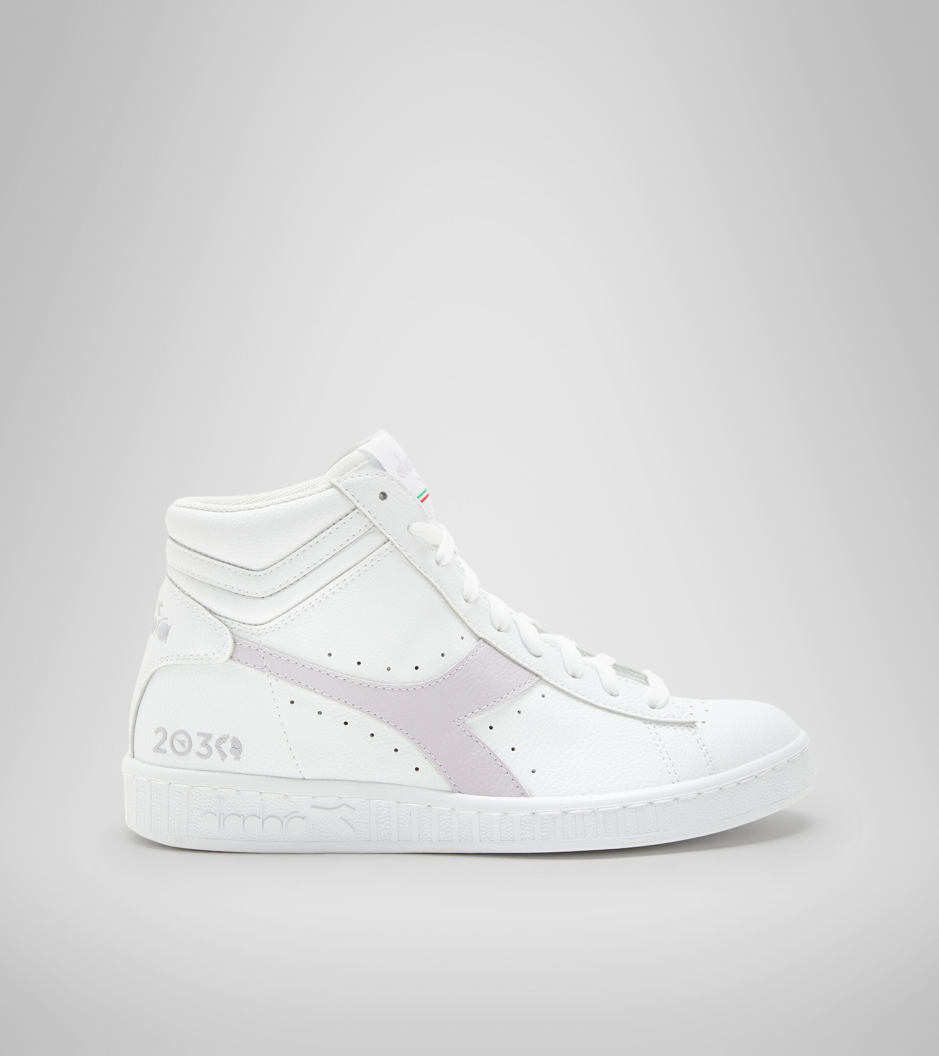 Sporty sneakers - Unisex GAME L HIGH 2030 WHITE/LILAC MARBLE - Diadora