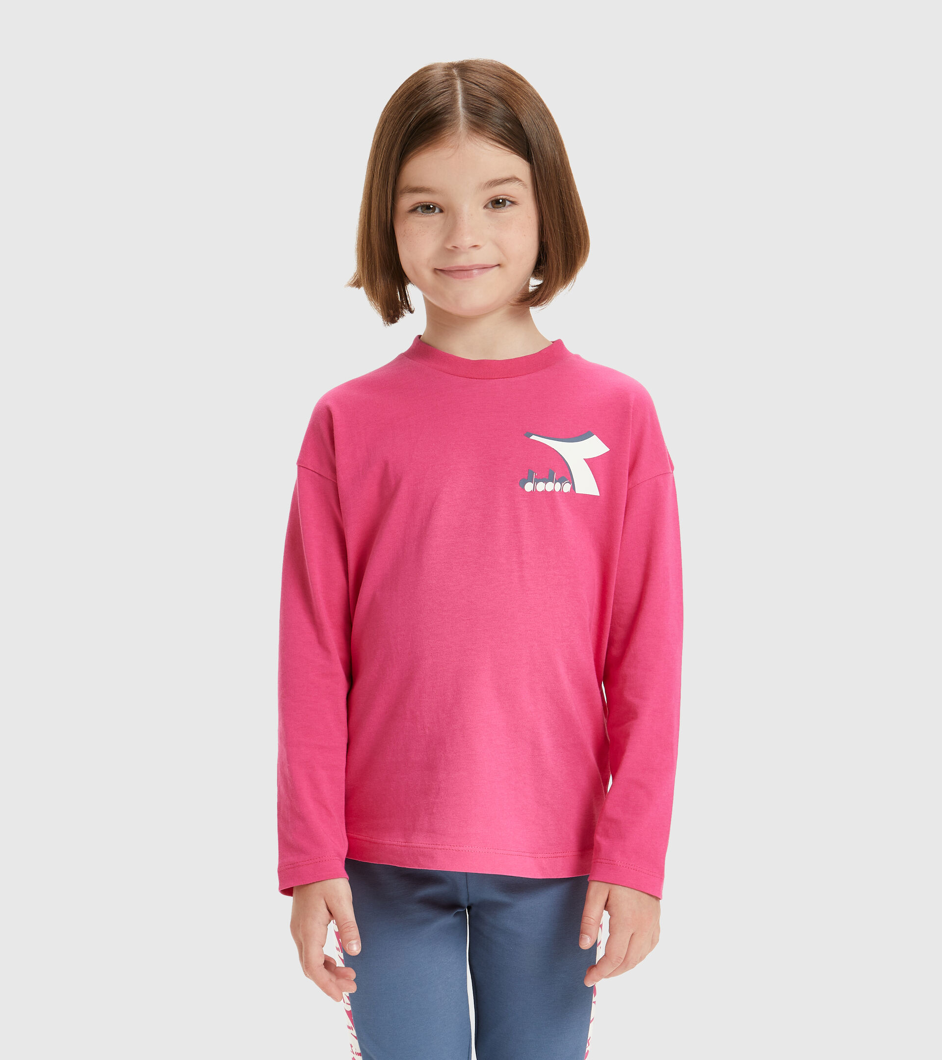T-shirt - Kids JU.LS T-SHIRT CUBIC MAGENTA - Diadora