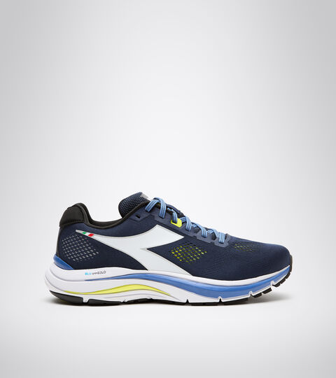 Zapatillas de running - Hombre MYTHOS BLUSHIELD 7 VORTICE LIRIO NEGRO/BLCO/NEON AMARILLO - Diadora