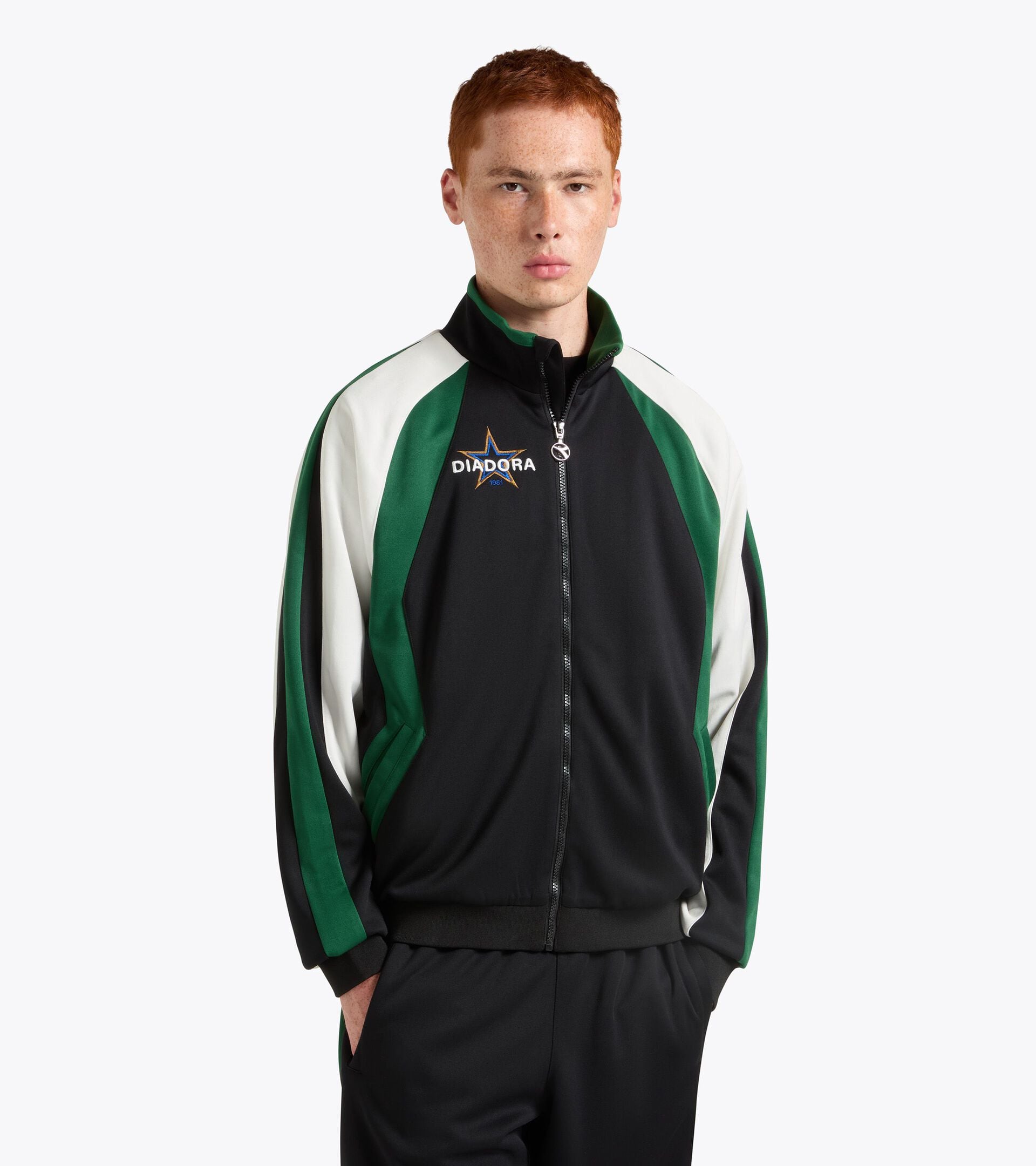 Veste de surv&ecirc;tement Legacy - Pour tous les genres TRACK JACKET LEGACY NOIR DE JAIS - Diadora