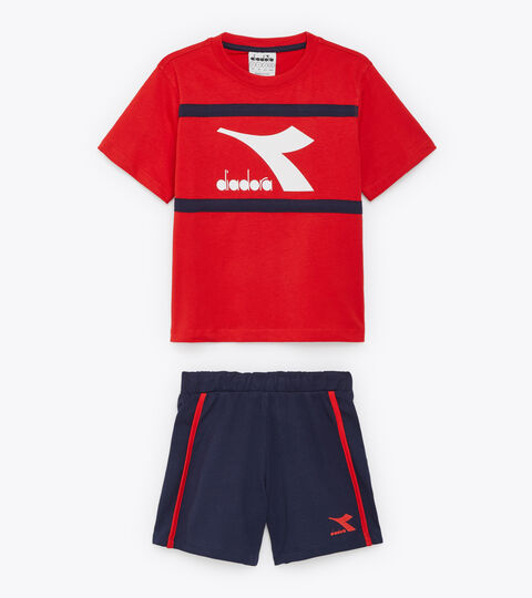 JB.SET SS SPORT ART, HAUT RISQUE ROUGE Ensemble de sport - Garçon JB.SET SS SPORT ART HAUT RISQUE ROUGE - Diadora