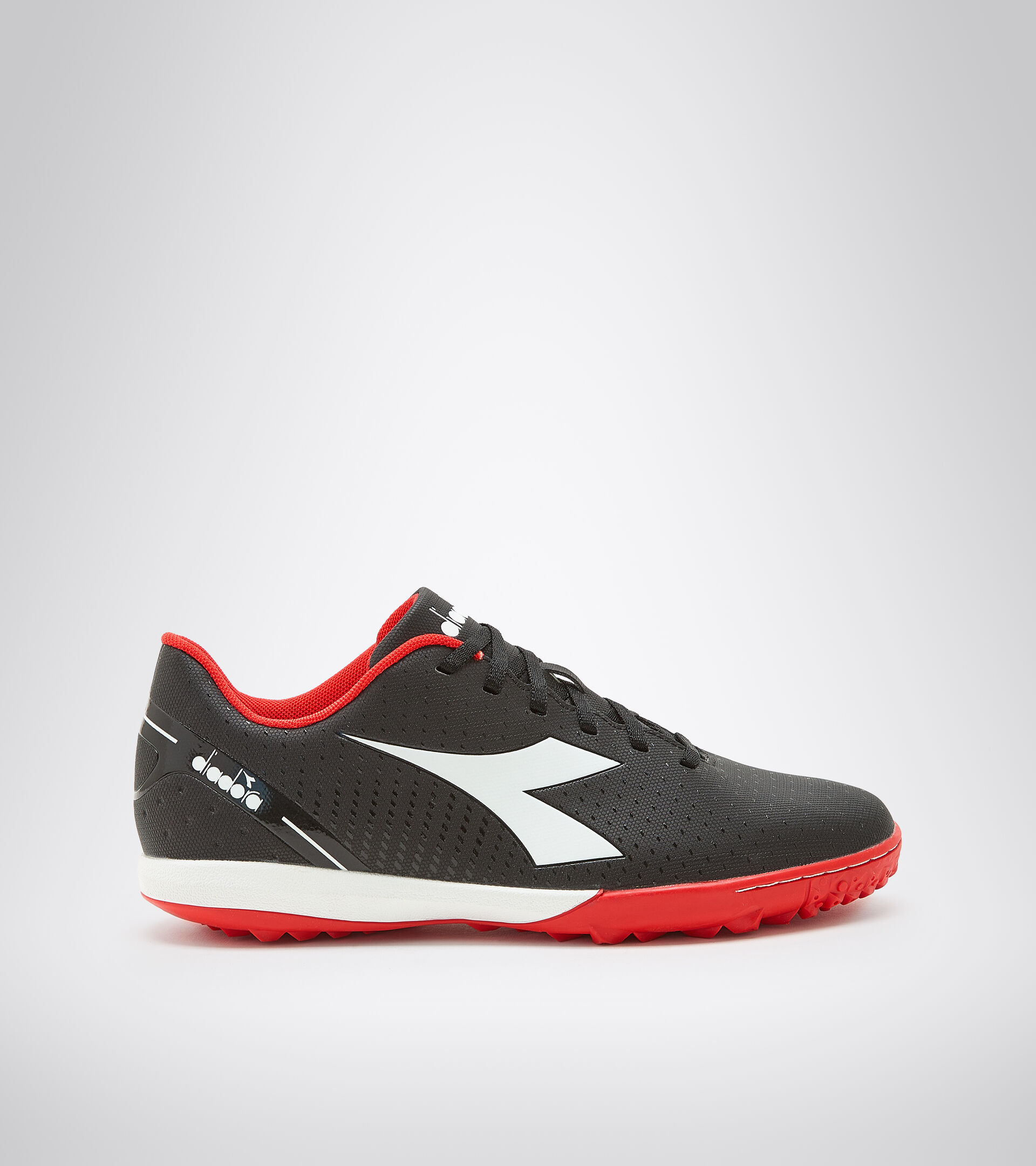 Scarpa da futsal - Suola specifica per erba sintetica / terreni duri PICHICHI 5 TFR NERO/BIANCO/ROSSO IBISCO VIVO - Diadora