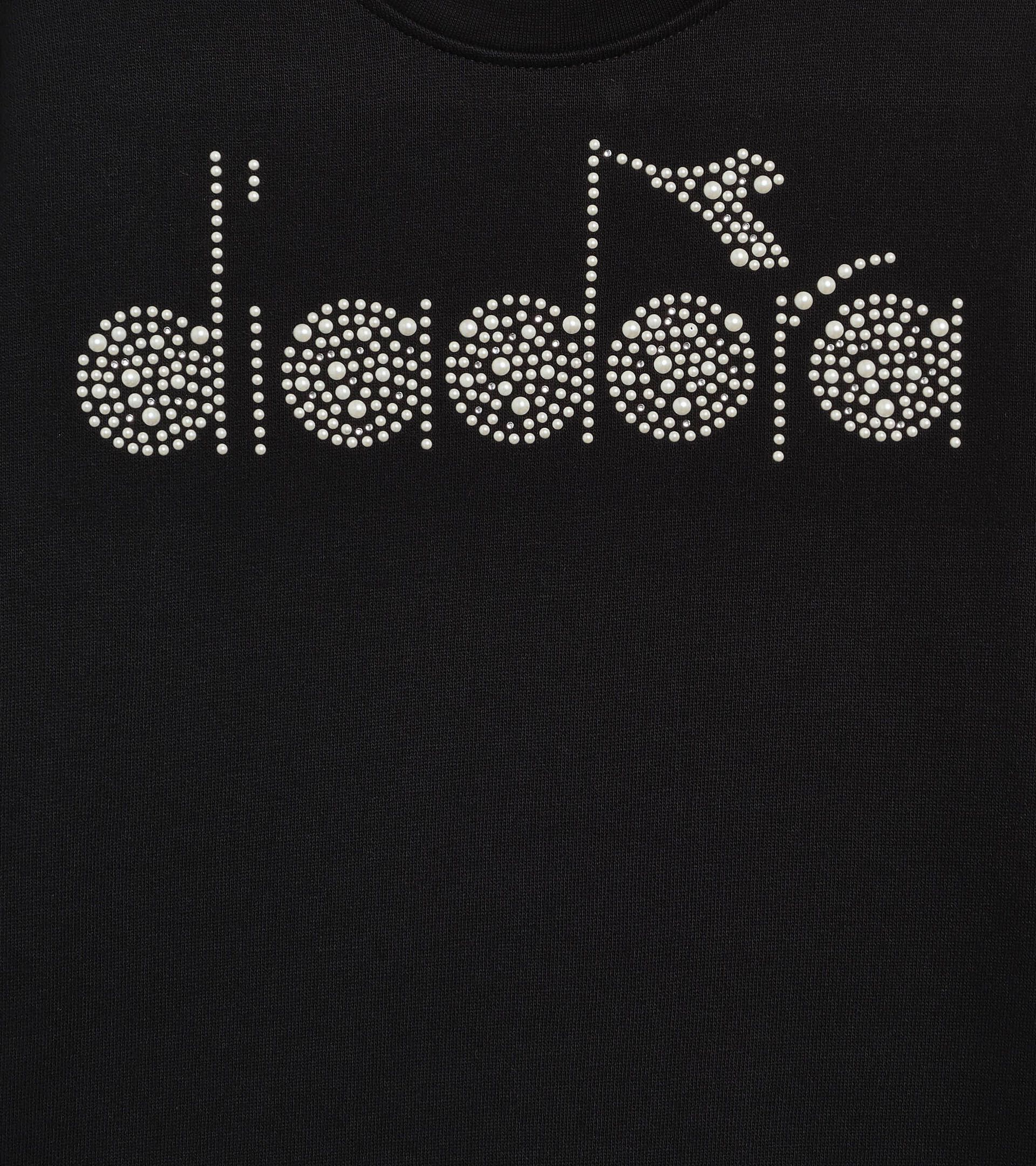 Kleid aus Sweatstoff - Mädchen JG. DRESS RHINESTONE TD SCHWARZ - Diadora