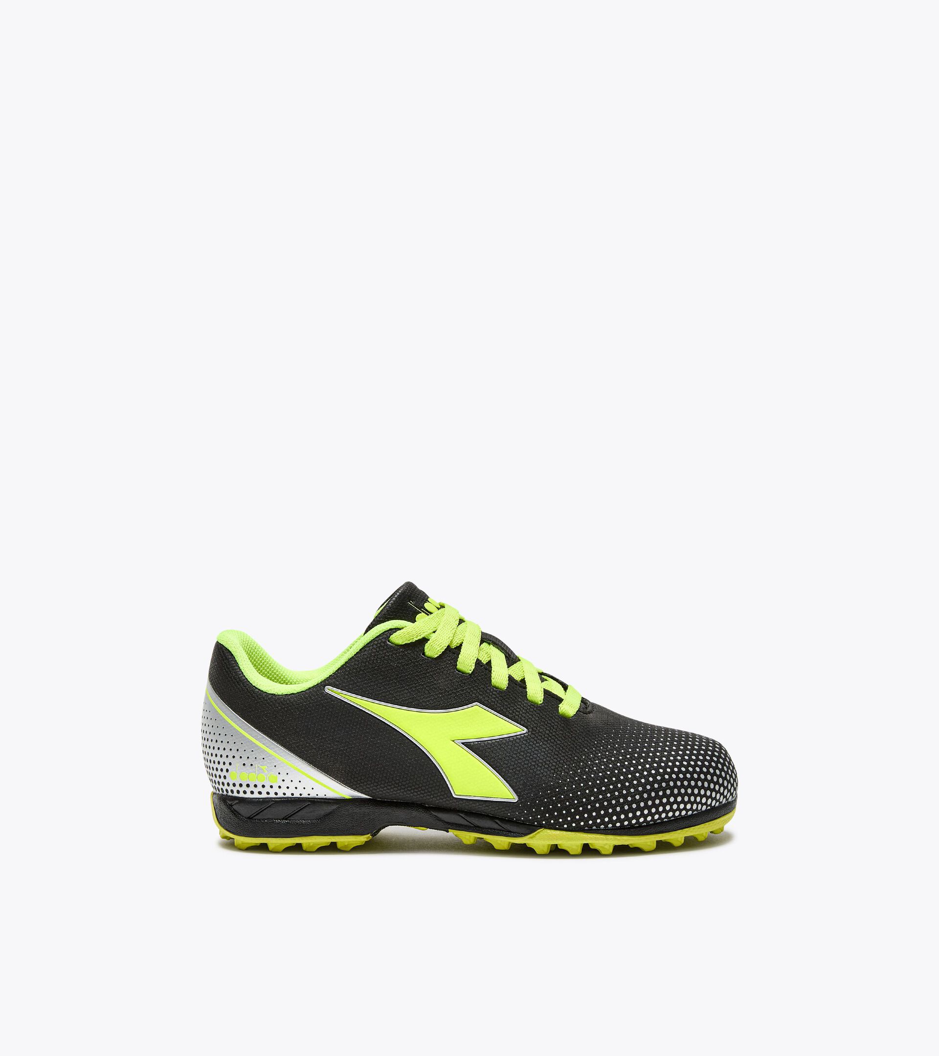 Calcio boots for synthetic ground - Junior PICHICHI 7 TF JR BLACK/YELLOW FL DD/SILVER DD - Diadora