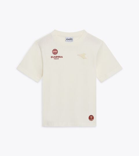 T-shirt &agrave; manches courtes - Regular - Gar&ccedil;on JB. T-SHIRT SS LOGO BLANC GARDENIA - Diadora