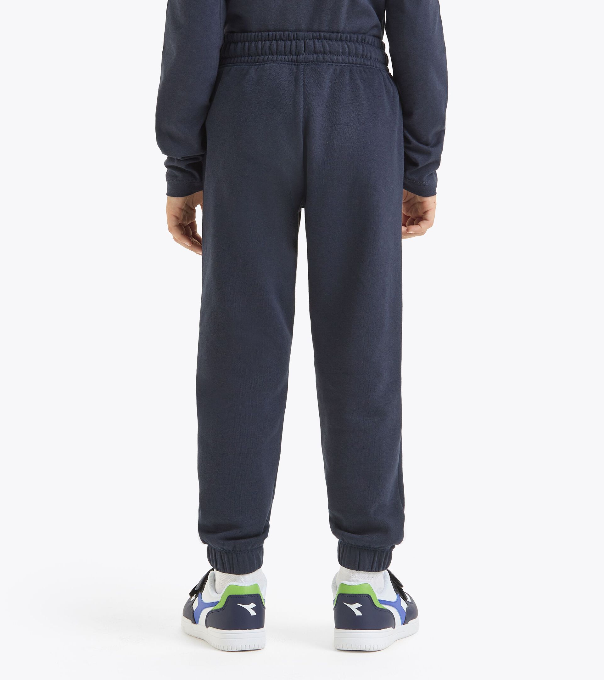 Sporty sweatpants - Boy JB. PANTS CUFF NEON CLASSIC NAVY - Diadora