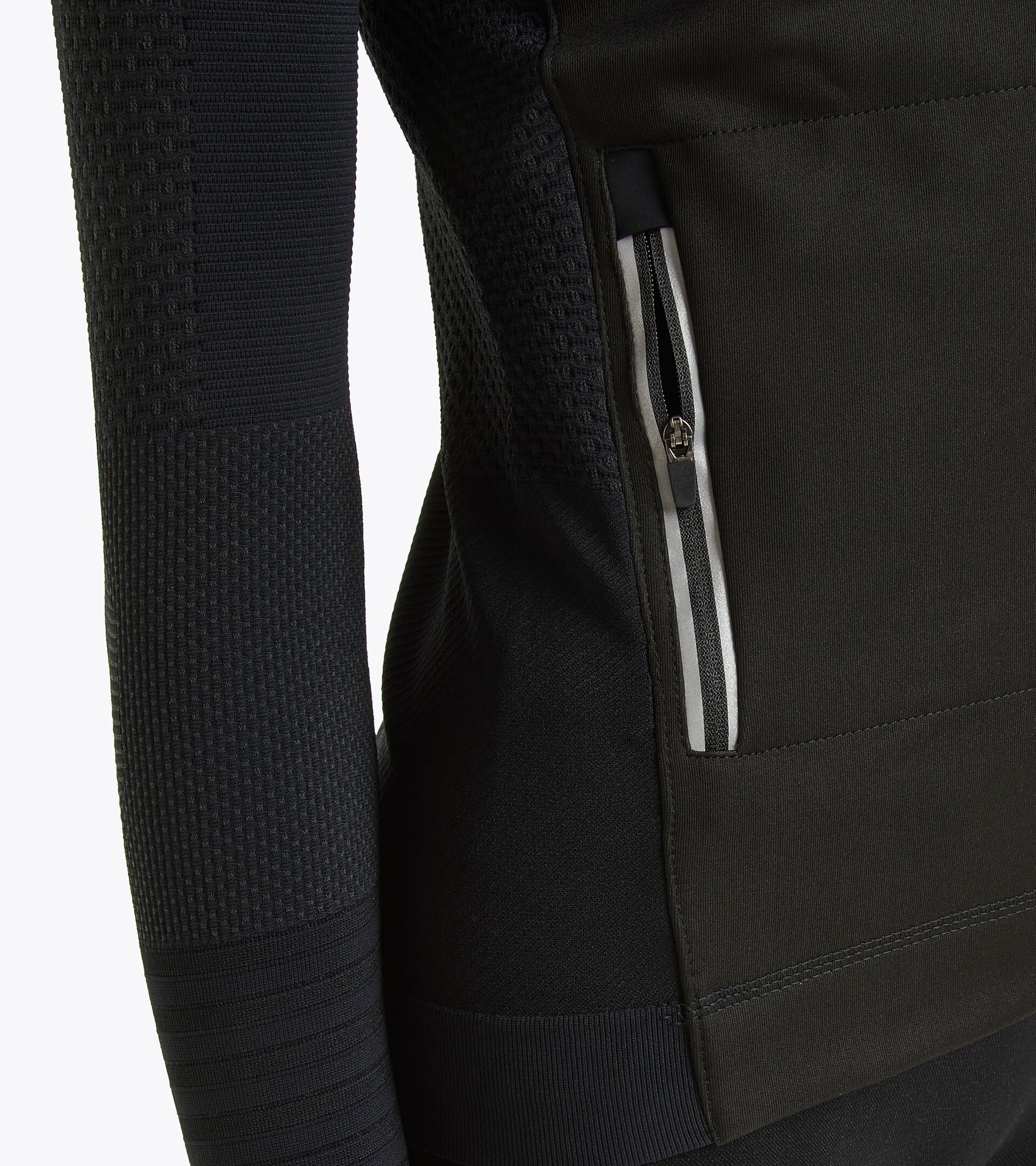Chaqueta para correr Made in Italy - Mujer L. HIDDEN POWER JACKET NEGRO - Diadora