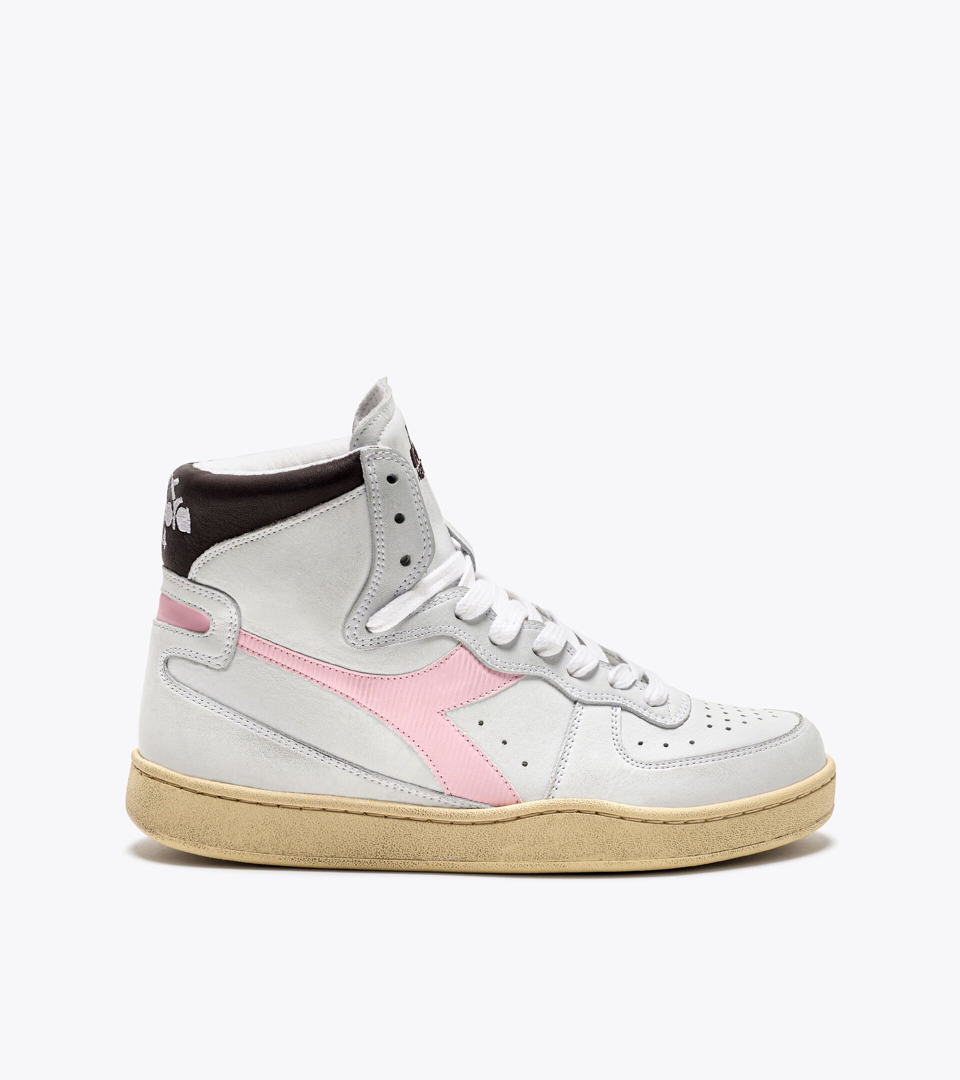 Heritage shoe - Gender Neutral MI BASKET USED WHITE/PARFAIT PINK - Diadora