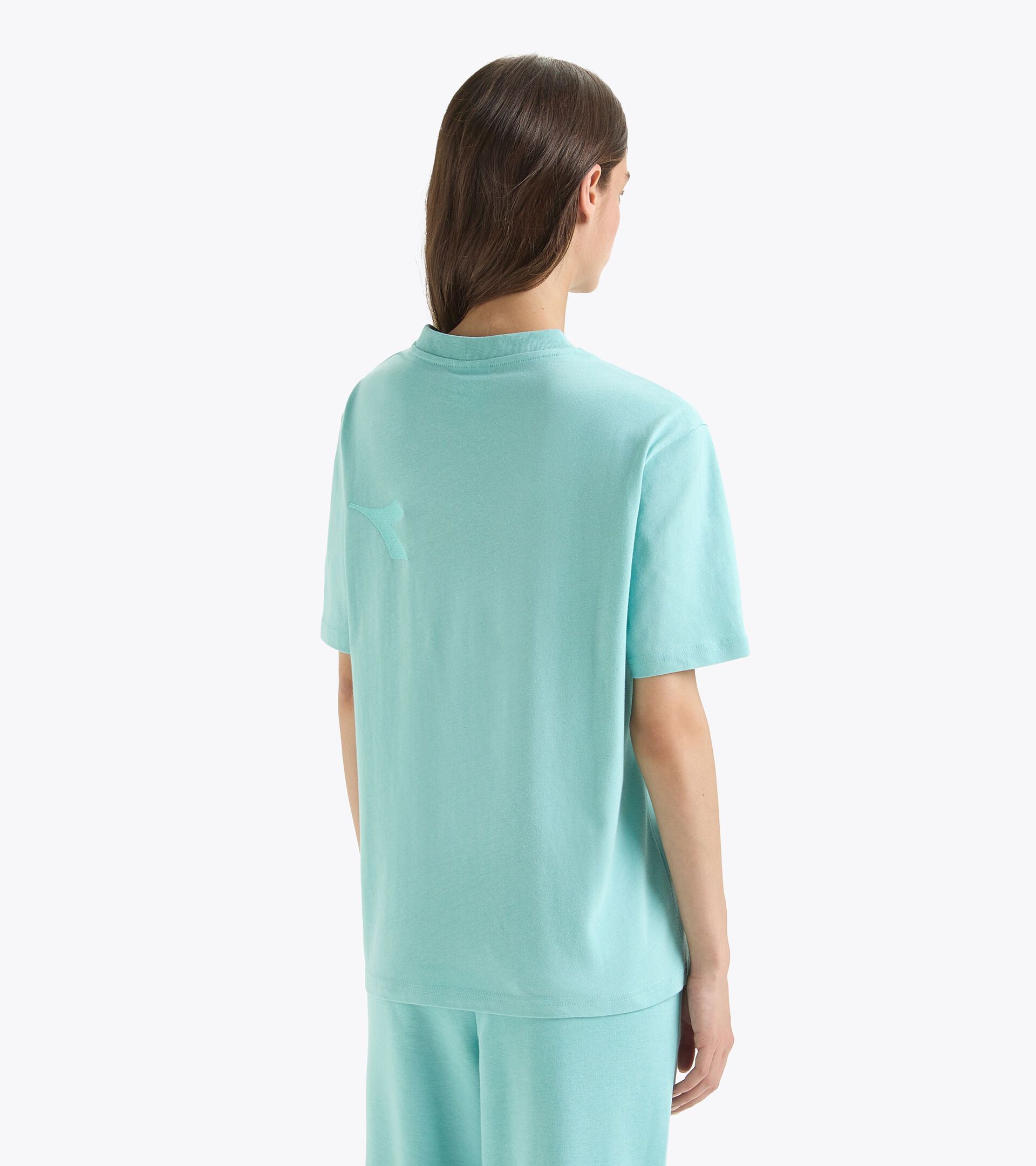 T-shirt - Gender Neutral T-SHIRT SS ATHL. LOGO TURQUOISE   (65135) - Diadora