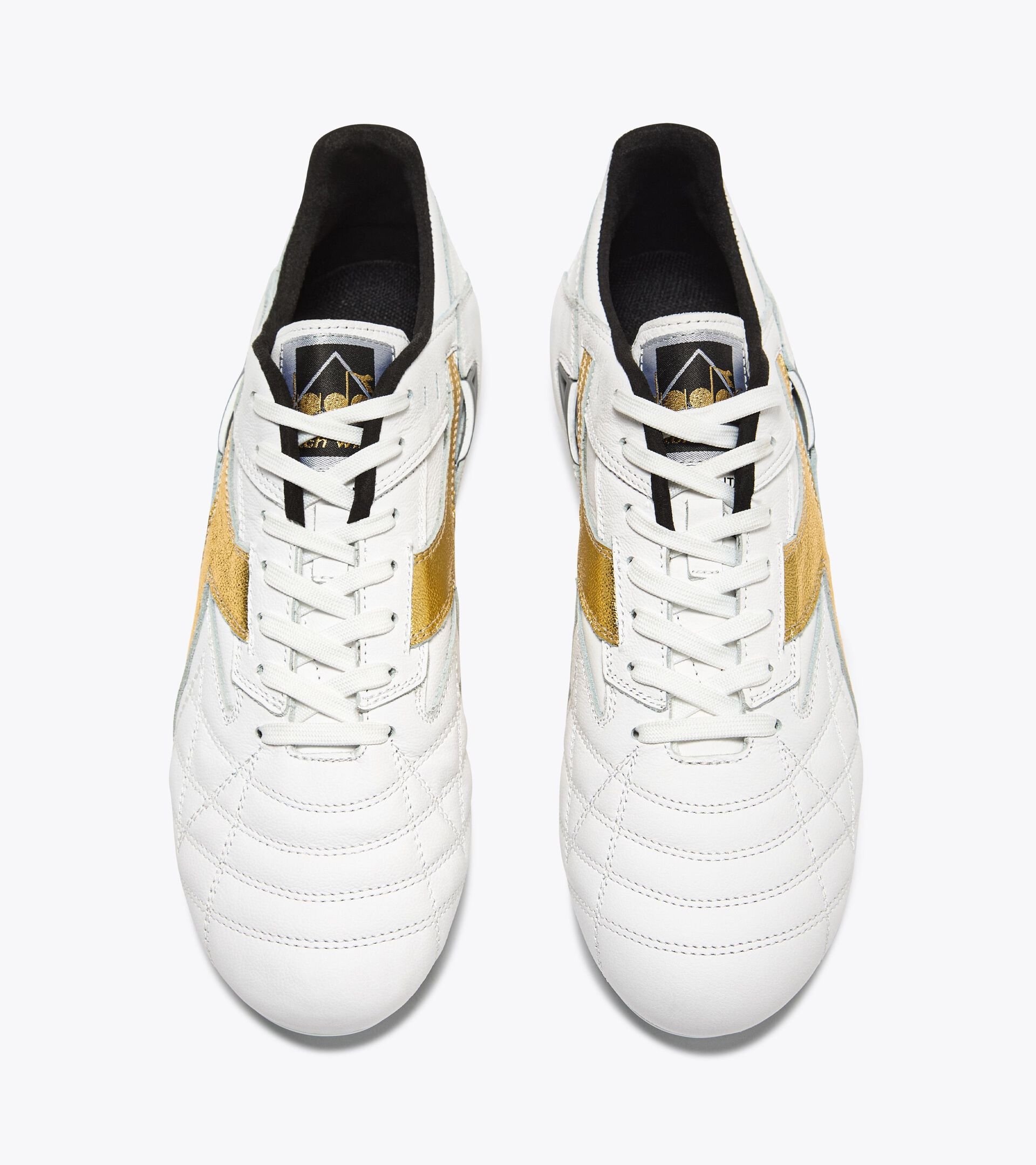 Bota de fútbol Made in Italy para superficies compactas - Hombre M.WINNER  ITA OG 94 LT+  MDPU BLANCO/ORO MARRON - Diadora