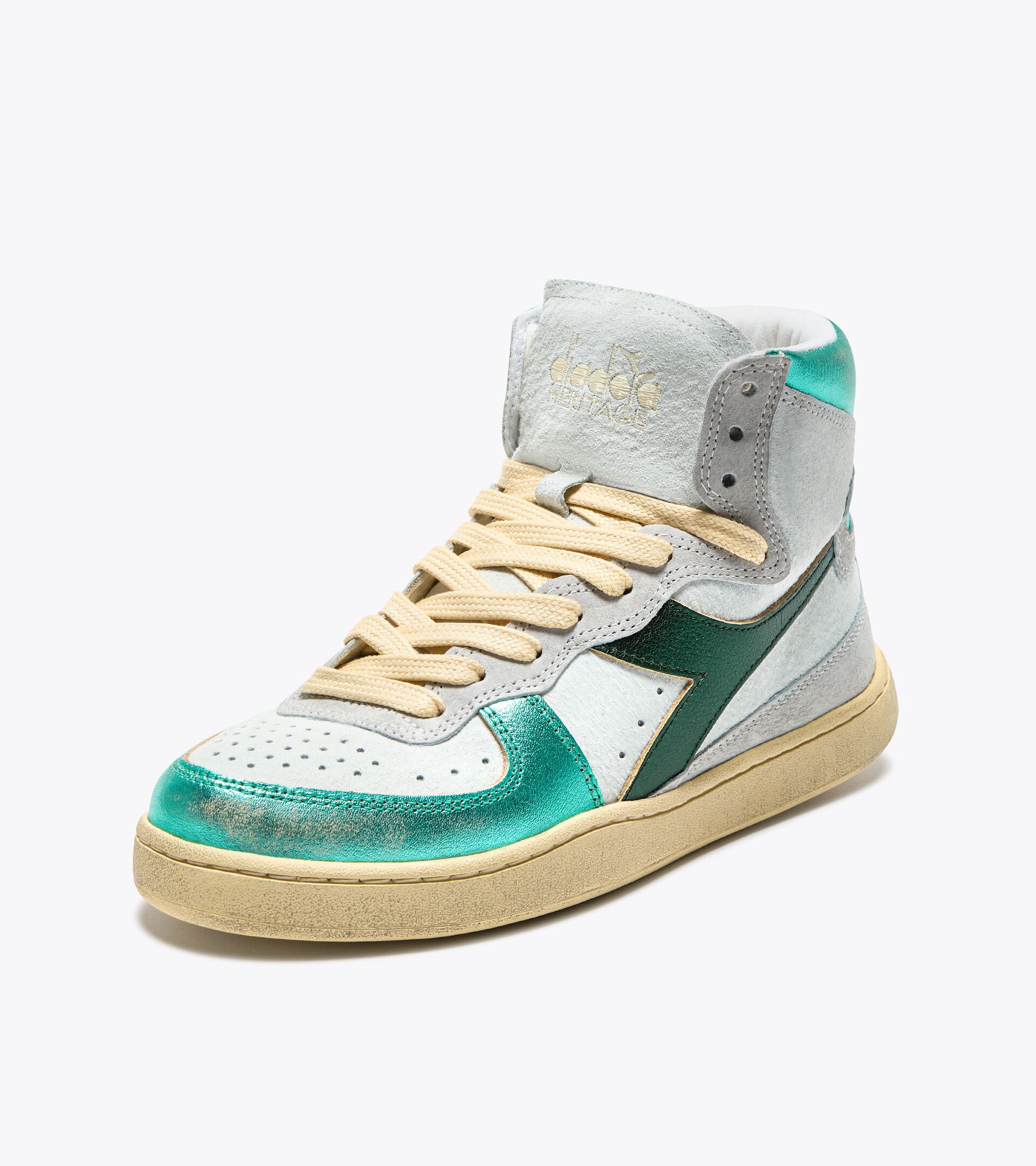 Chaussures Heritage - Femme MI BASKET METAL PIGSKIN USED WN TURQUOISE - Diadora