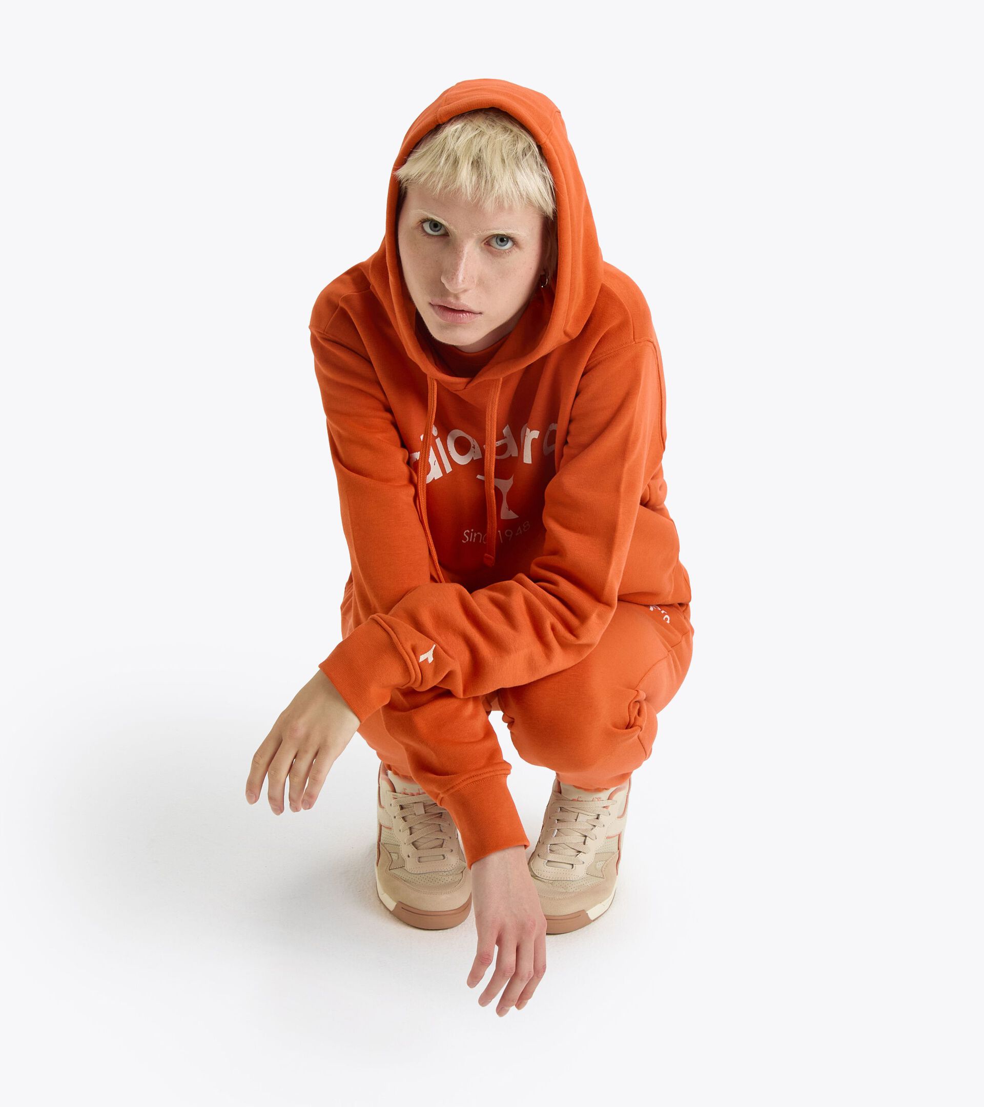 Hoodie - Gender Neutral HOODIE ATHL. LOGO PUREED PUMPKIN - Diadora