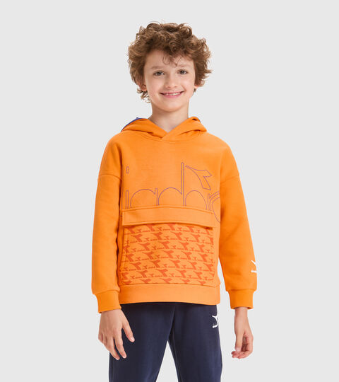 Hooded sweatshirt - Kids JB.HOODIE HOOPLA PERSIMMON ORANGE - Diadora