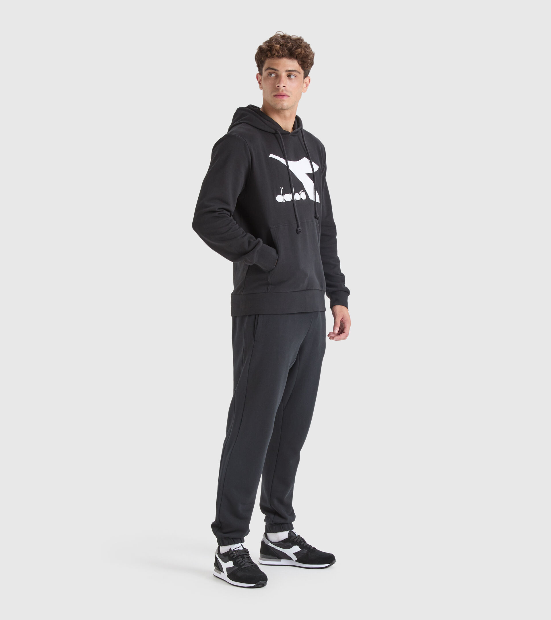 Sudadera deportiva con capucha - Hombre HOODIE CHROMIA NEGRO - Diadora