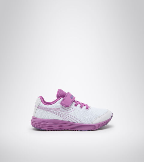 Chaussures de running - Unisexe Enfant FLAMINGO 5 JR BIANCO/ROSA ORCHIDEA - Diadora