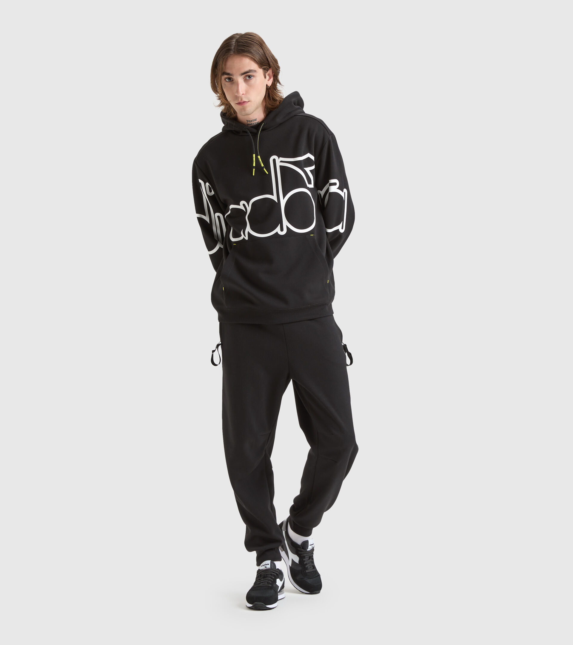 Hooded sweatshirt - Men HOODIE URBANITY BLACK - Diadora