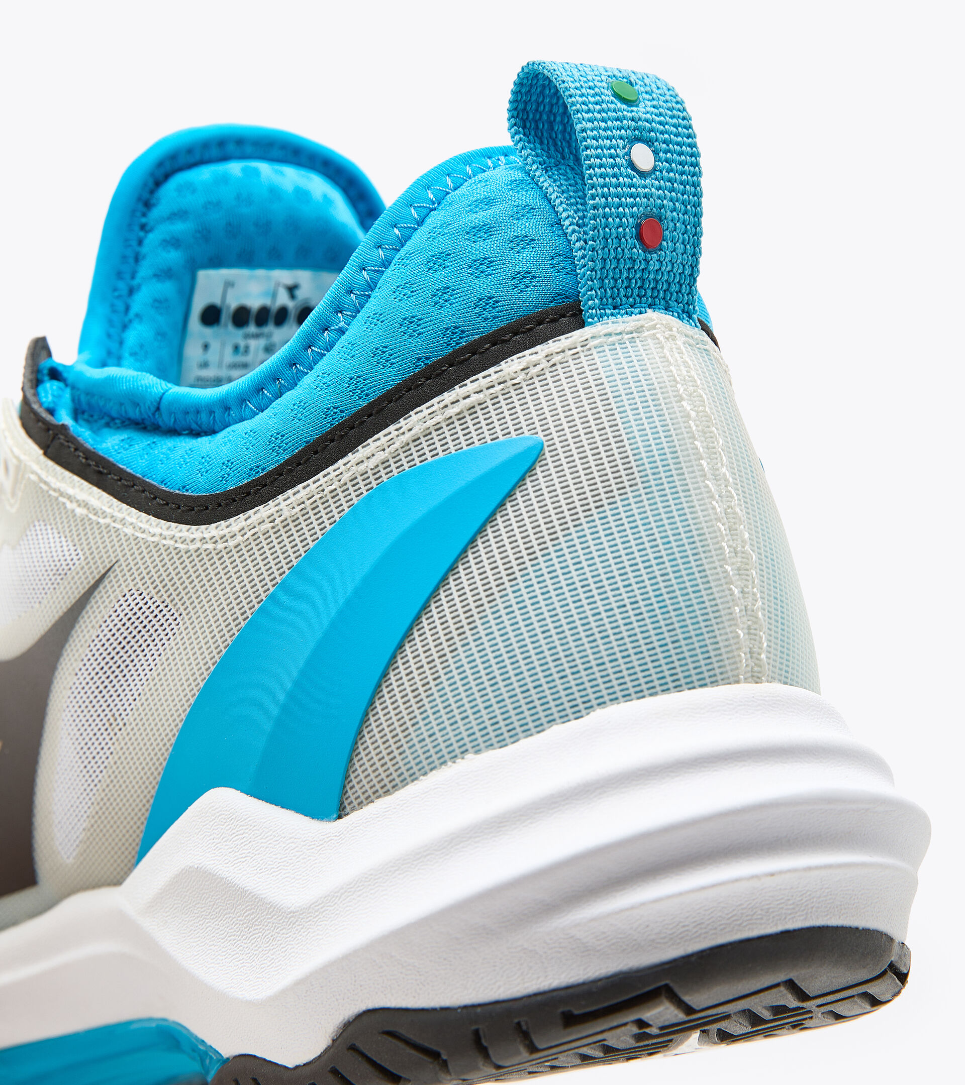Clay and hard court tennis shoe - Men SPEED BLUSHIELD FLY 3 + AG WHITE/BLACK/BLUE JEWEL - Diadora