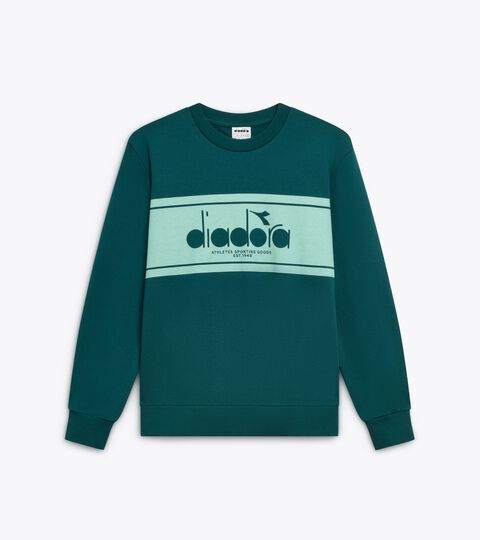 Sudadera de algod&oacute;n con cuello redondo - Para todos los g&eacute;neros SWEATSHIRT CREW LOGO SOMBREADO PICEA - Diadora