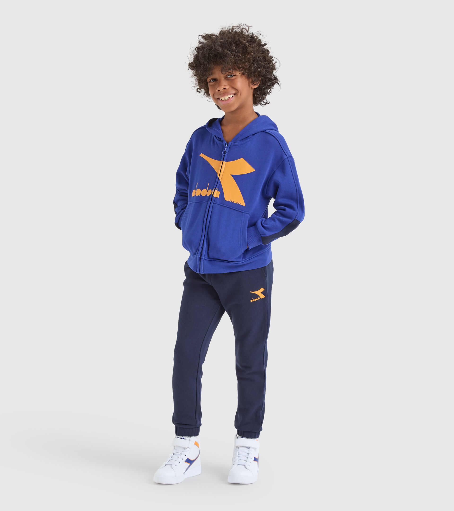 Tuta sportiva - Bambini/e JU.TRACKSUIT HD FZ CHROMIA BLU SODALITE - Diadora