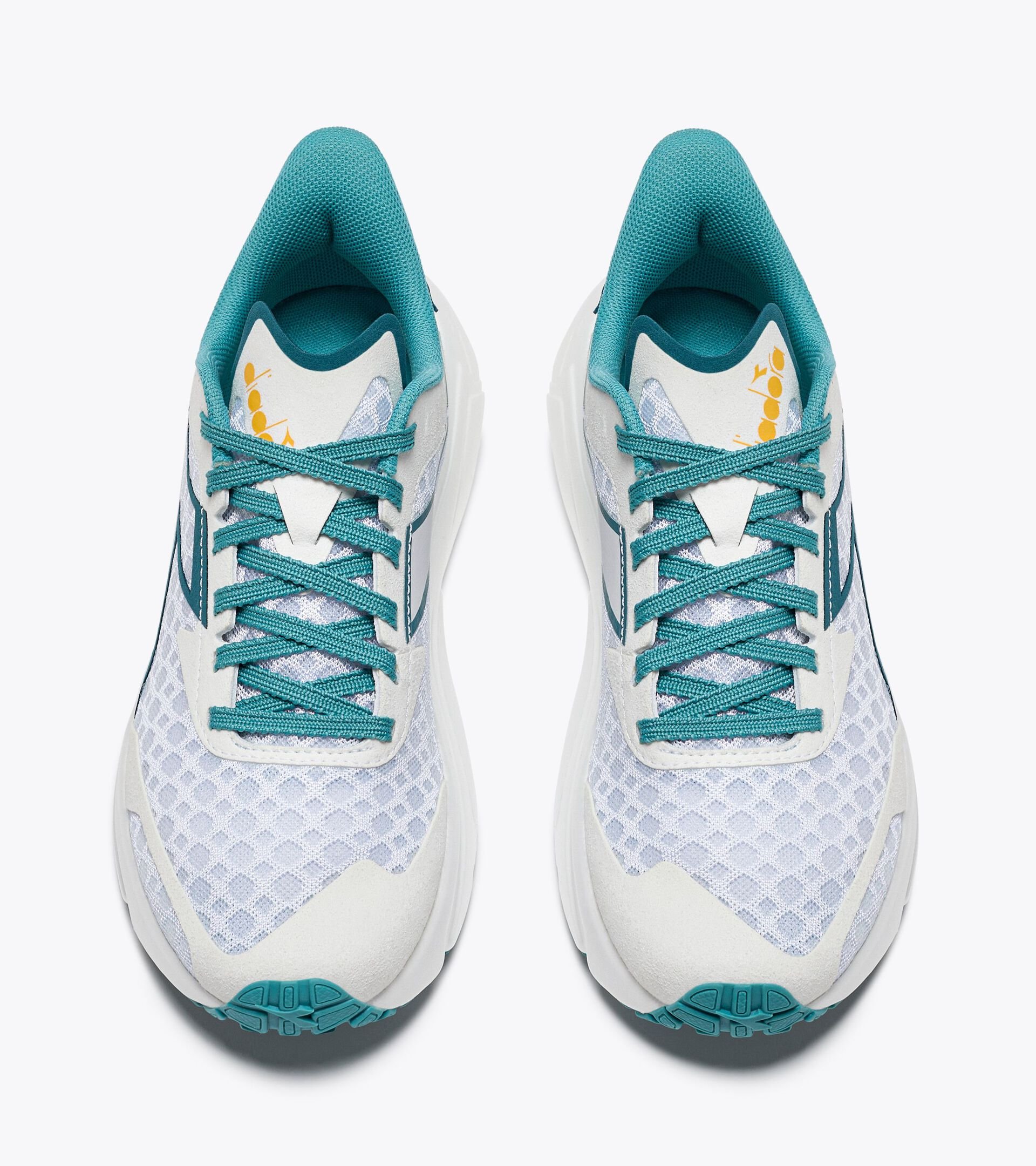 Running shoe - Lightness and reactivity - Women’s FREQUENZA W WHT/COLONIAL BL/DUSTY TURQUOIS - Diadora