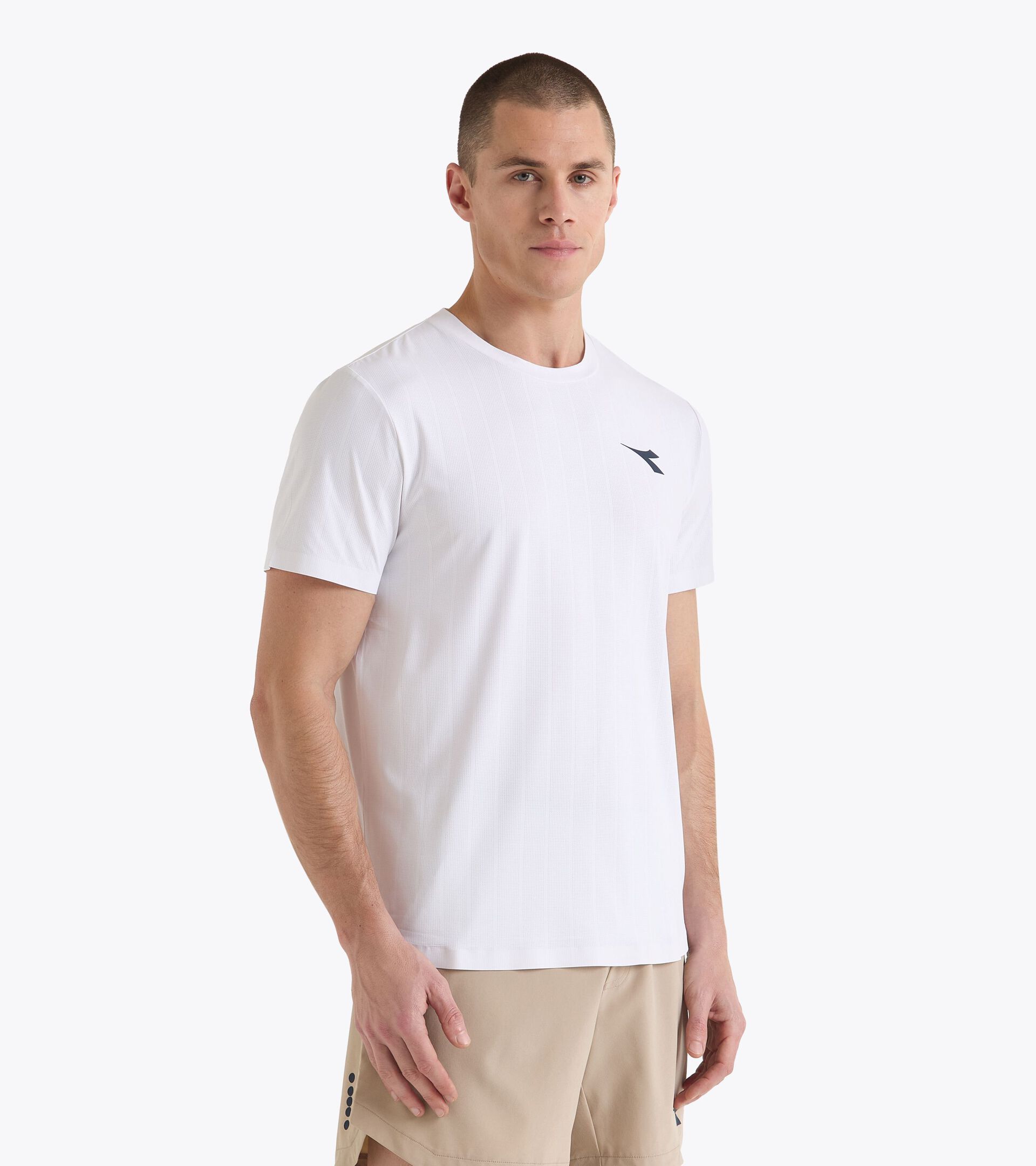 Tennis t-shirt - Competition - Men’s SS T-SHIRT ICON OPTICAL WHITE - Diadora