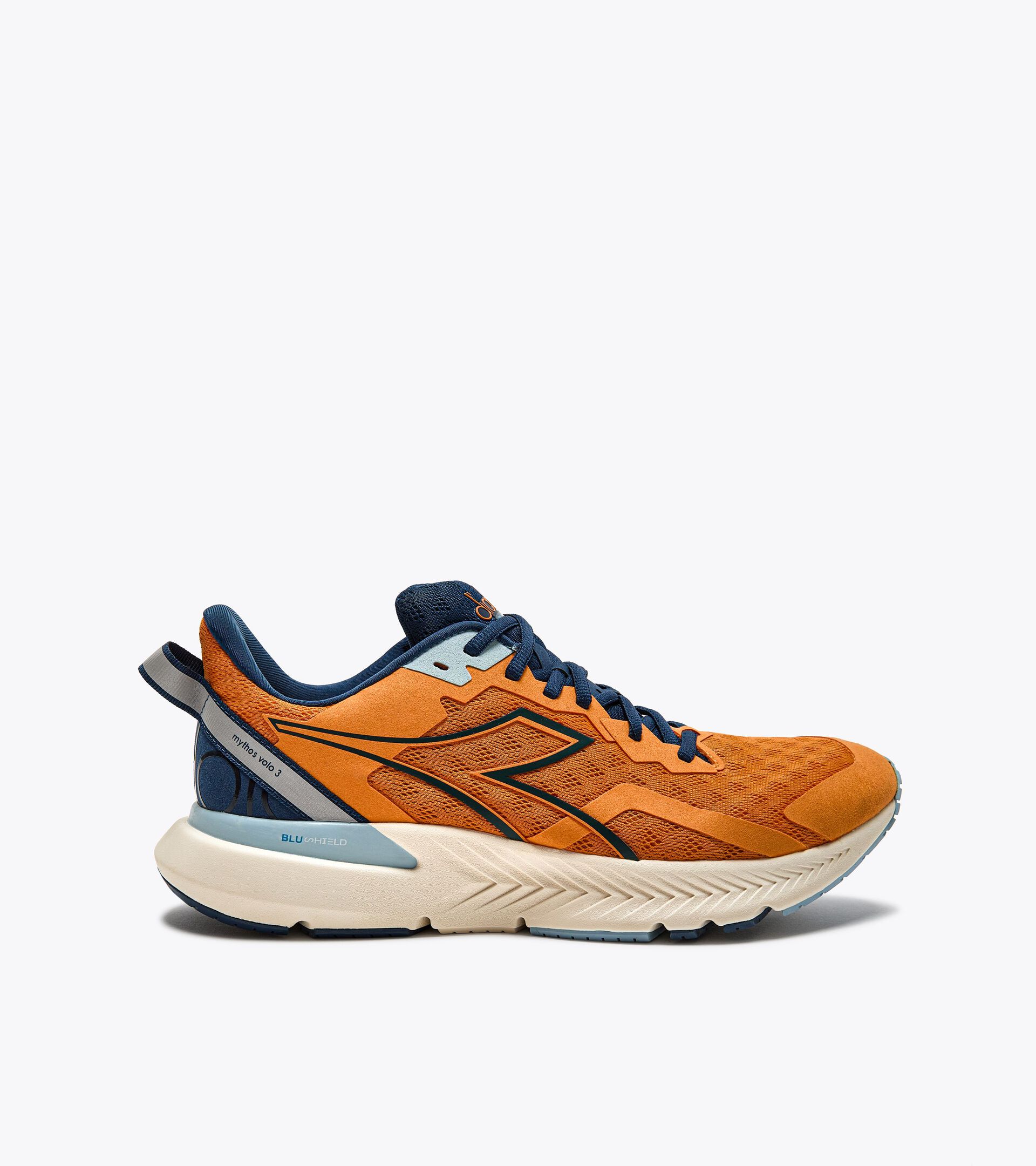 Scarpe da running - Uomo MYTHOS BLUSHIELD VOLO 3 CALENDULA LUMINOSA/BLU OPALE/B - Diadora