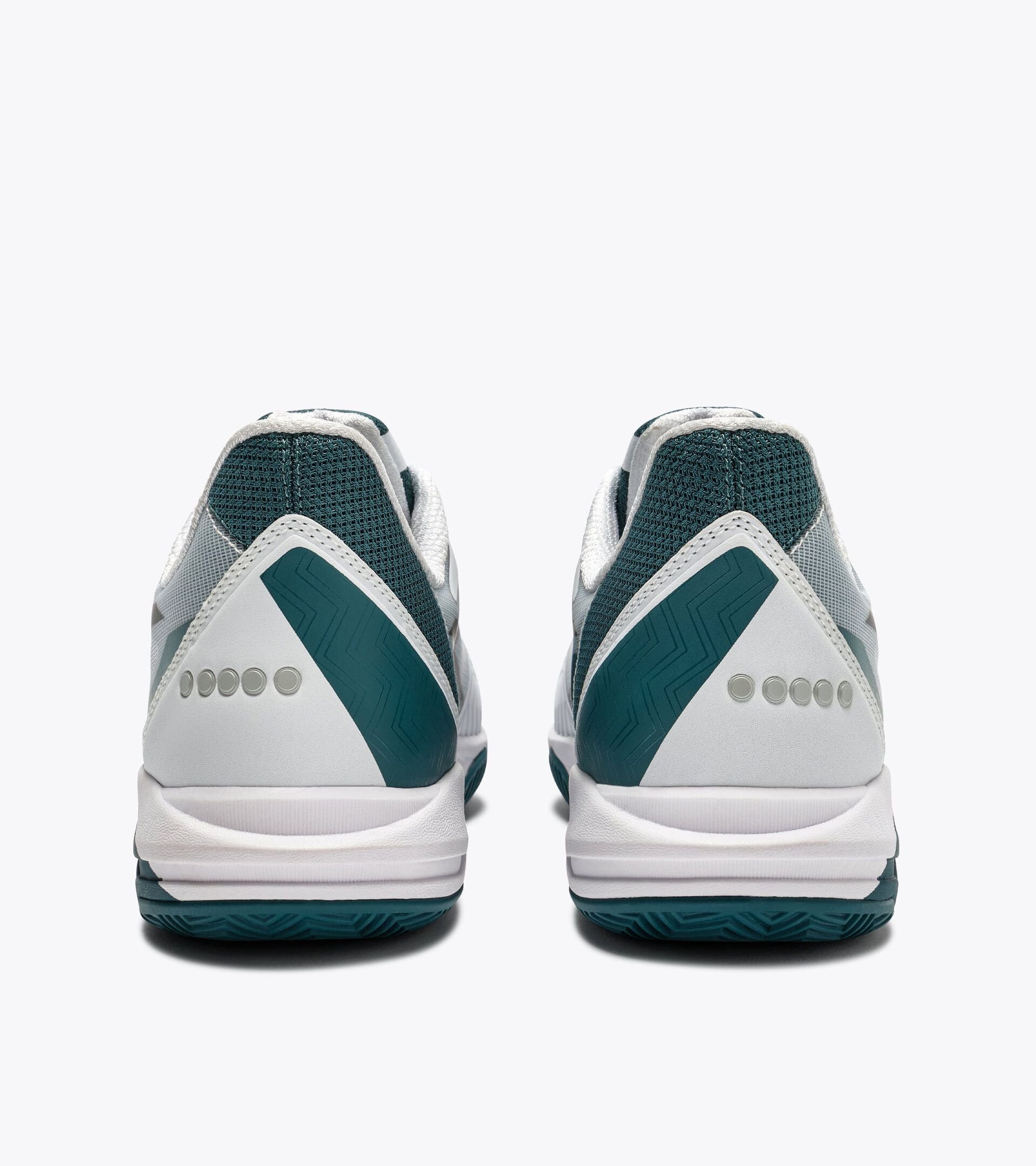 Tennis Shoe for Clay Courts - Stability - Men&rsquo;s
 TROFEO 4 CLAY WHITE /BLACK/SHADED SPRUCE - Diadora