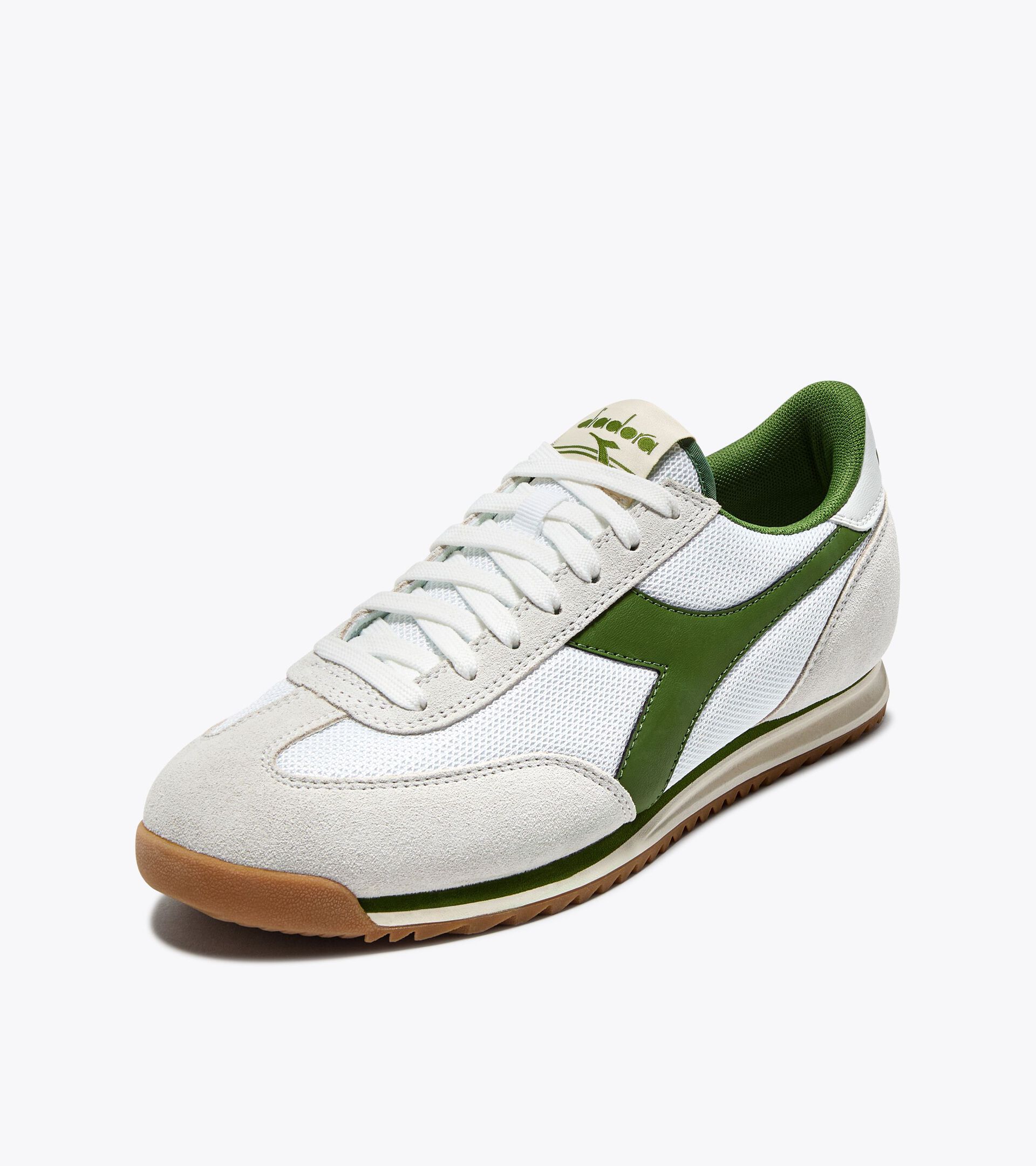 Low-profile suede sneaker - All-gender CROSS WHITE/BANANA PALM - Diadora