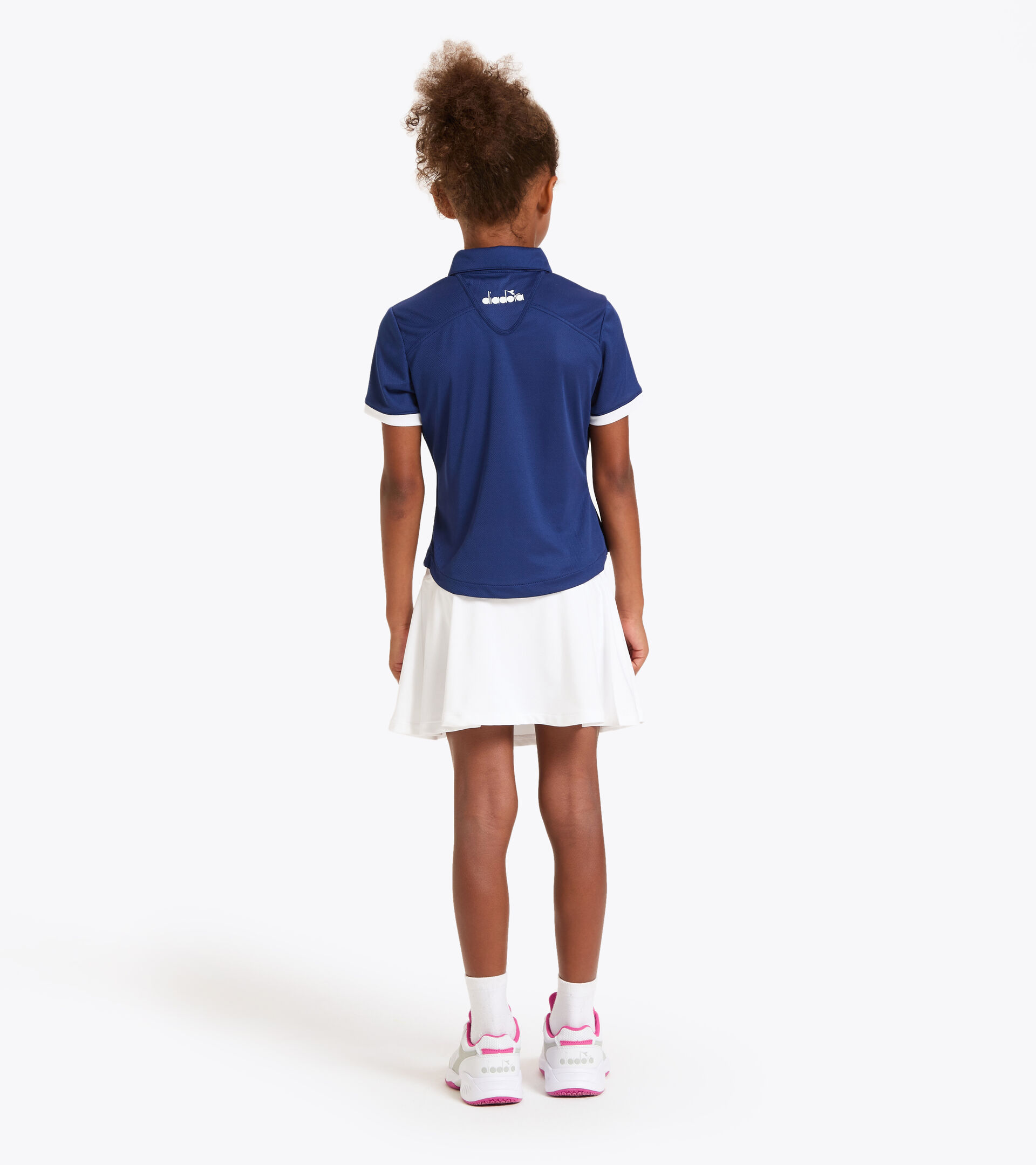 Tennis polo shirt - Junior G. POLO COURT SALTIRE NAVY - Diadora