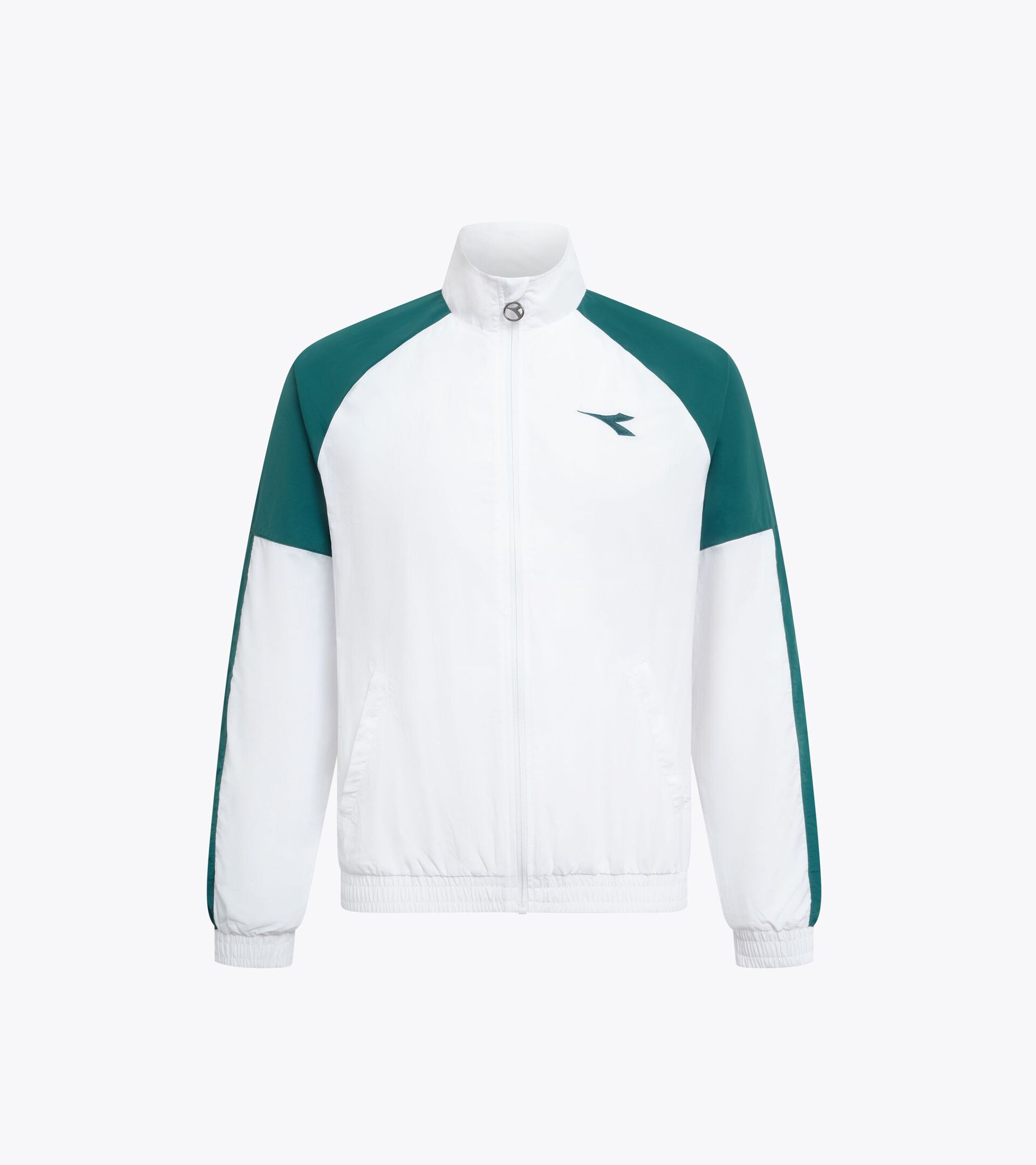 Tennis Track Jacket - Competition - All-gender U. TRACK JACKET MATCH OPTICAL WHITE /SHADED SPRUCE - Diadora