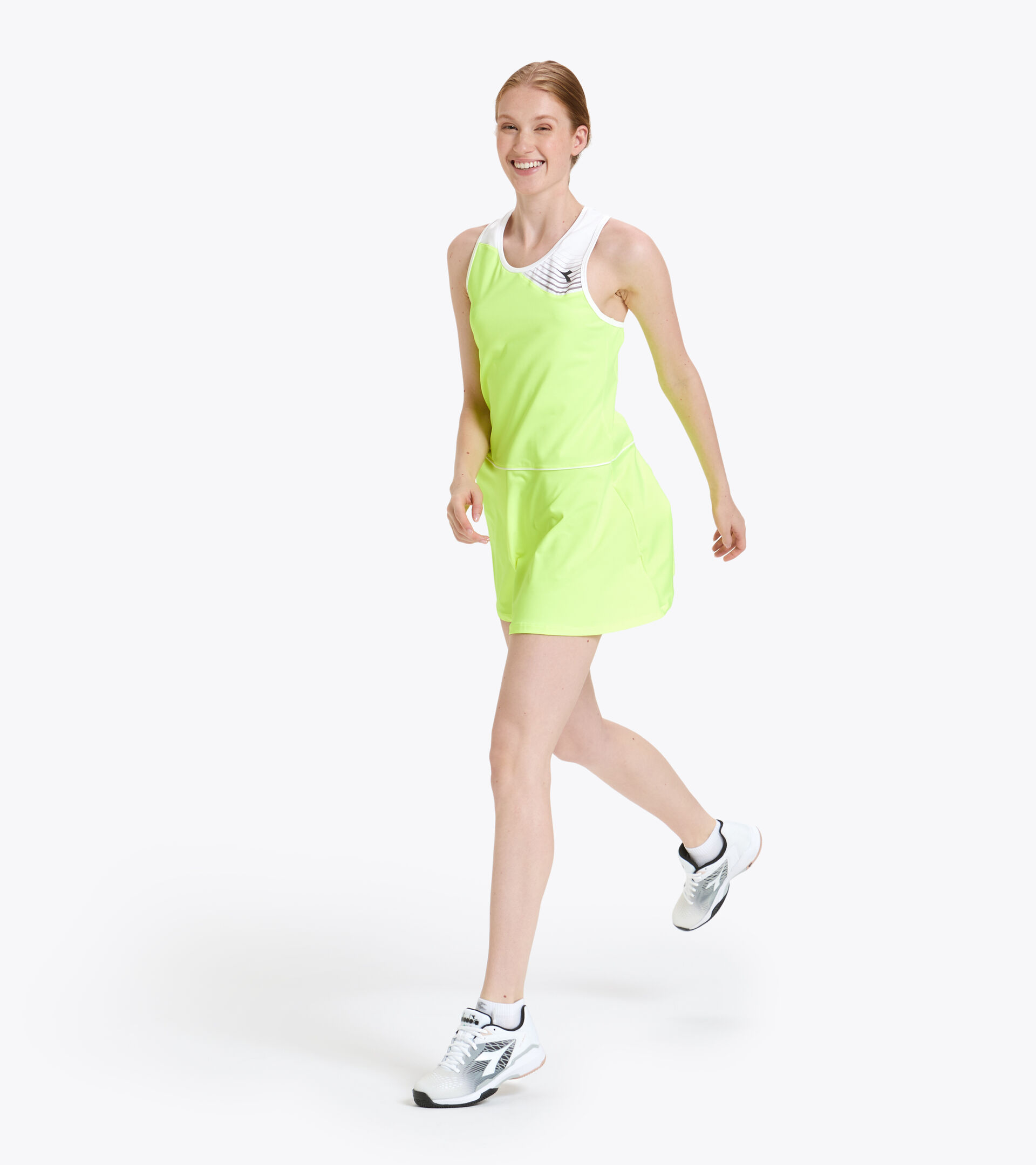 Vestido de tenis - Mujer L. DRESS COURT AMARILLO FLUO DD - Diadora