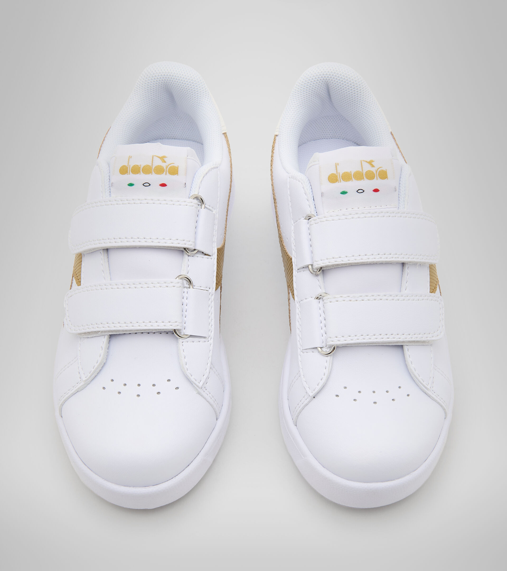 Sports shoes - Kids 4-8 years GAME P PS GIRL WHITE/GOLD - Diadora