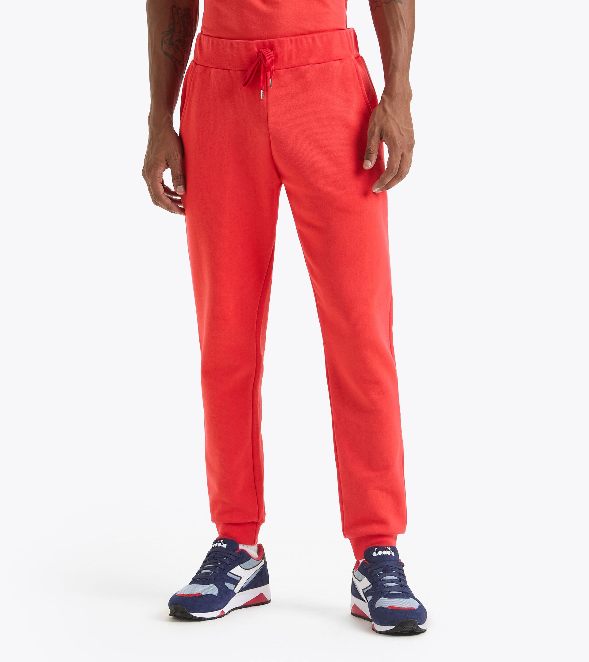 Sporty sweatpants - Made in Italy - Gender Neutral PANTS LOGO BITTERSWEET RED - Diadora