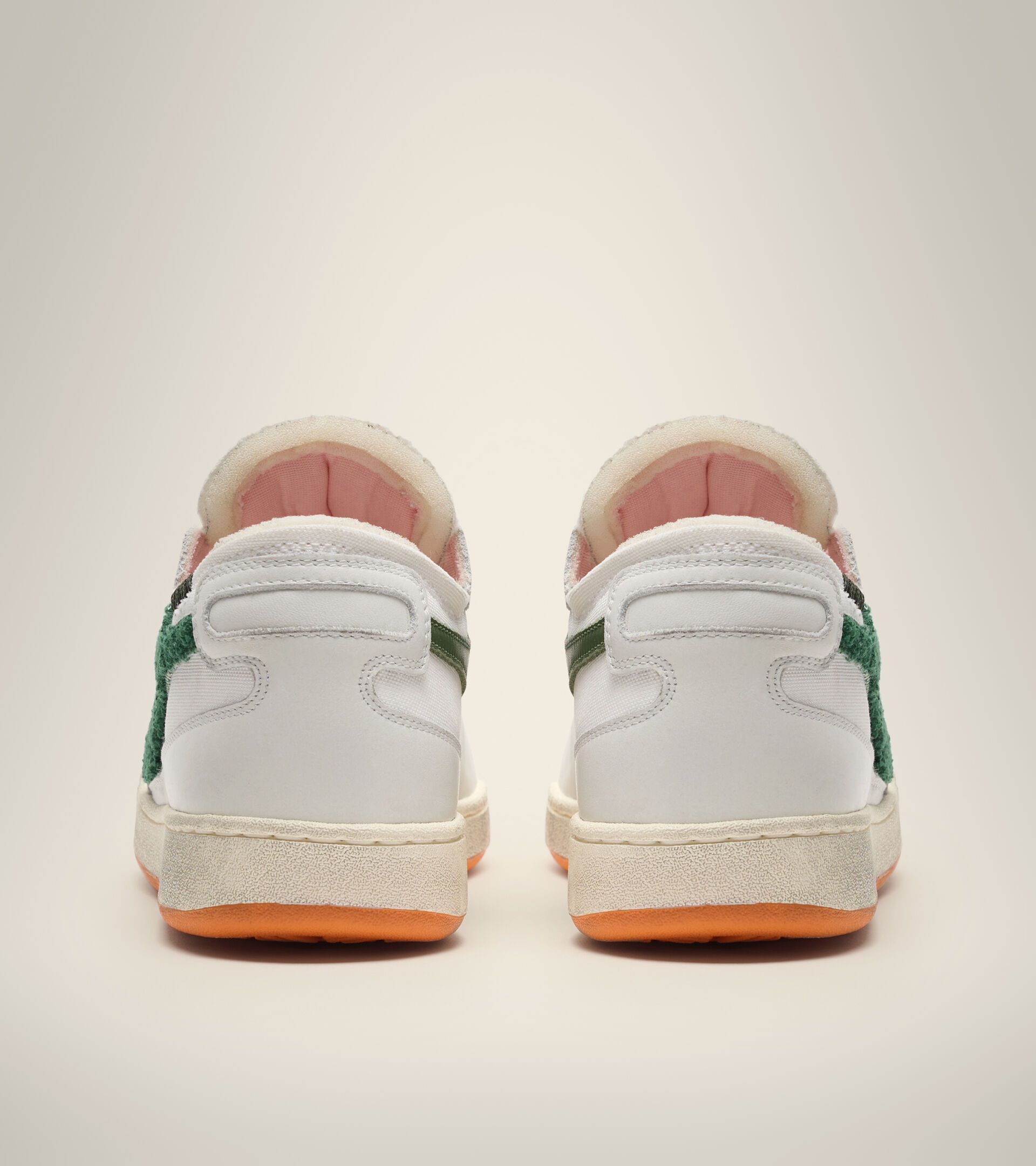 Heritage shoe - Unisex MI BASKET ROW CUT TERRY WHITE/EDEN - Diadora