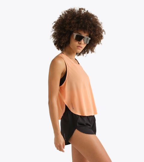 Superleichtes FIBRAZERO-Tanktop  - Running - Damen
 L. TANK SUPER LIGHT FIBRAZERO PFIRSICHSCHUSTER - Diadora