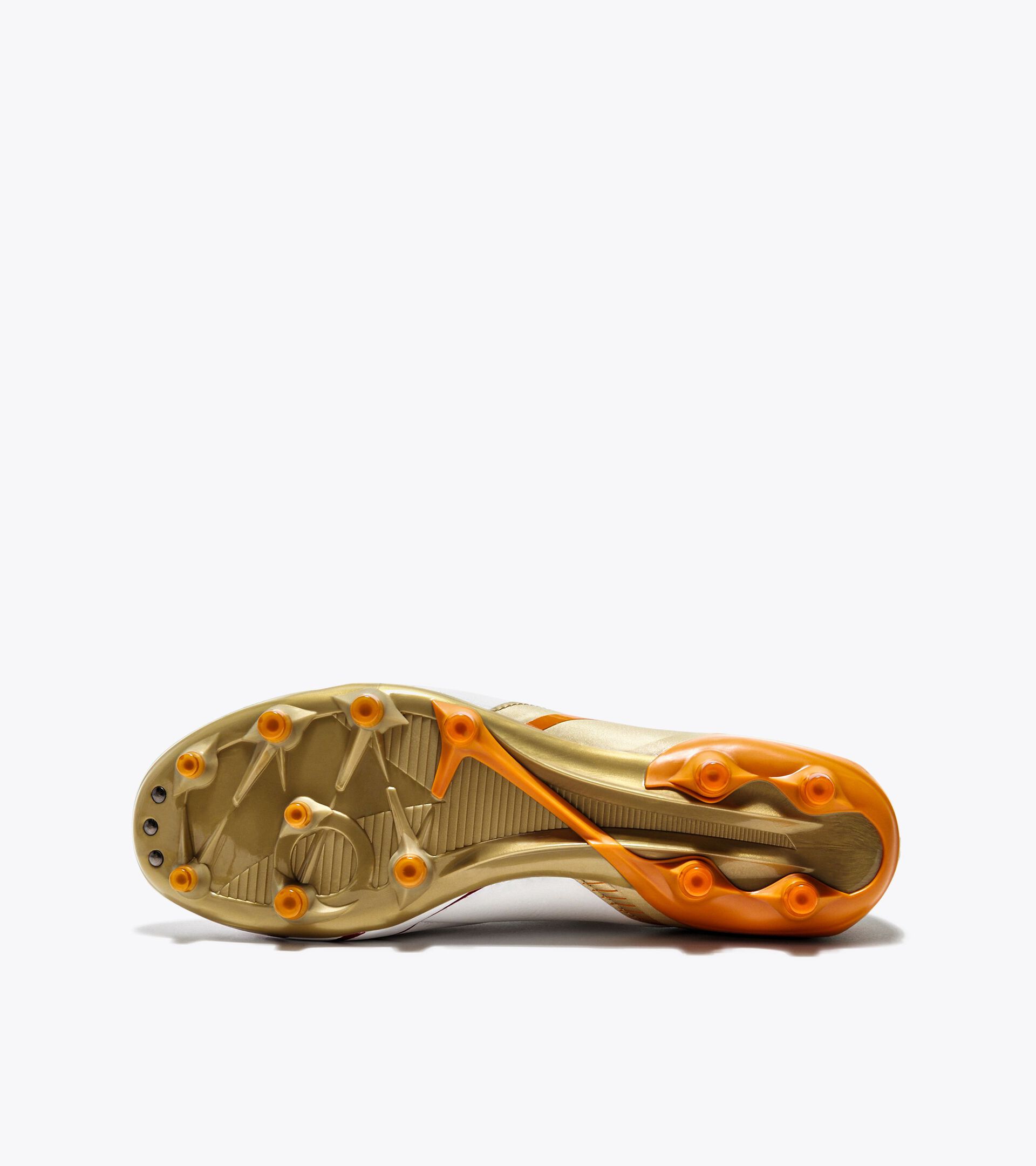 Leather calcio boots for firm ground - All-Gender MAXIMUS ELITE SLX WHITE/CHILI PEPPER/RUSSET ORANGE - Diadora