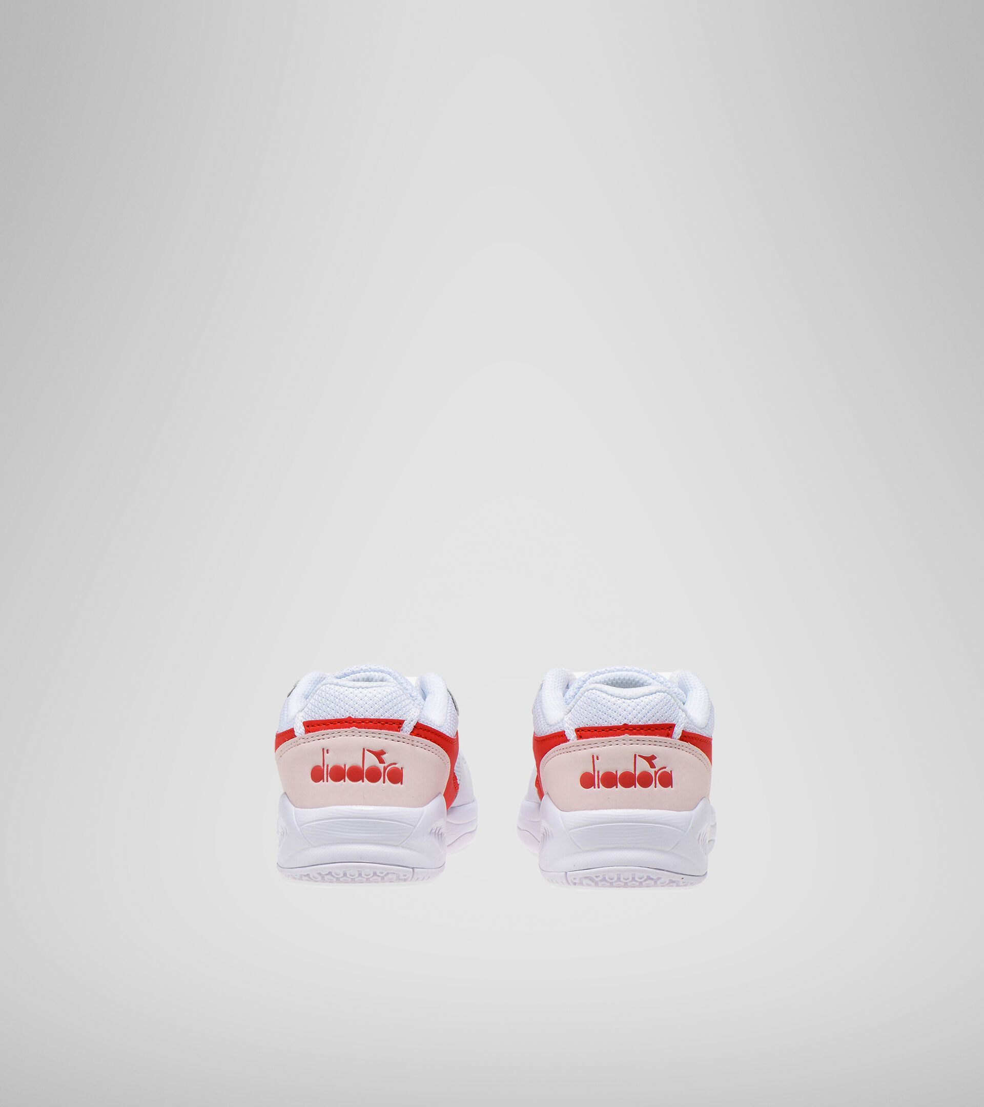 Clay and hard court tennis shoe - Unisex kids S. CHALLENGE 3 JR WHITE/LIVELY HIBISCUS RED - Diadora