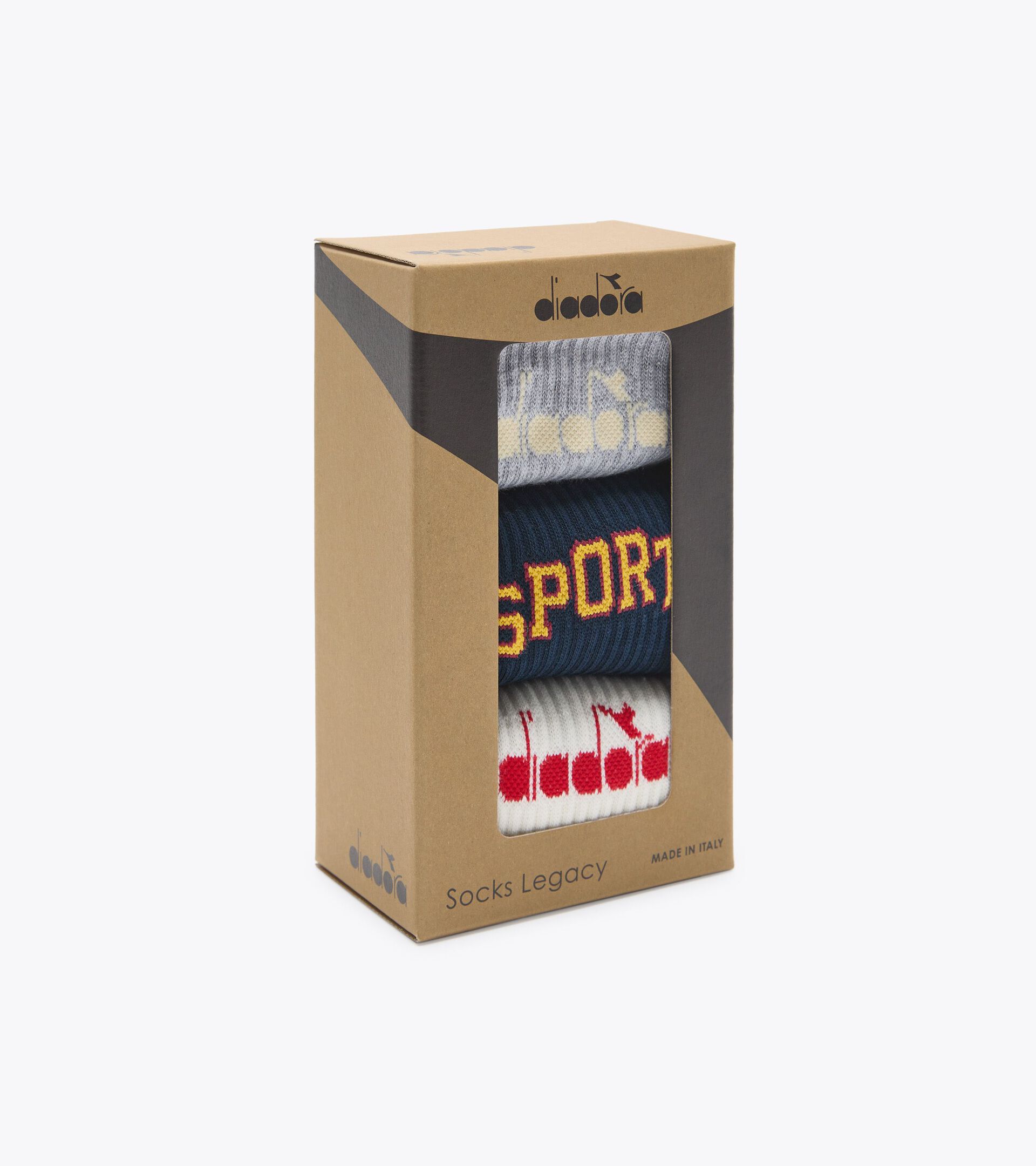 Cotton socks - Made in Italy SOCKS LEGACY BUTTER WHT/OCEANA/HIGH RISE RD - Diadora