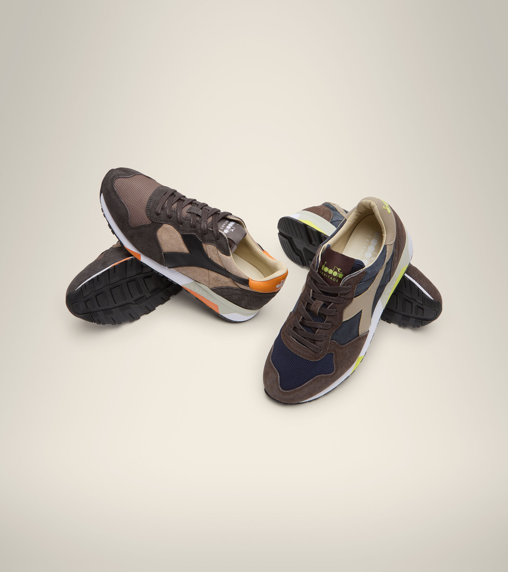 Footwear Heritage UOMO TRIDENT 90 SUEDE SW BLU PROFONDO/MARRONE CAFFE TUR Diadora