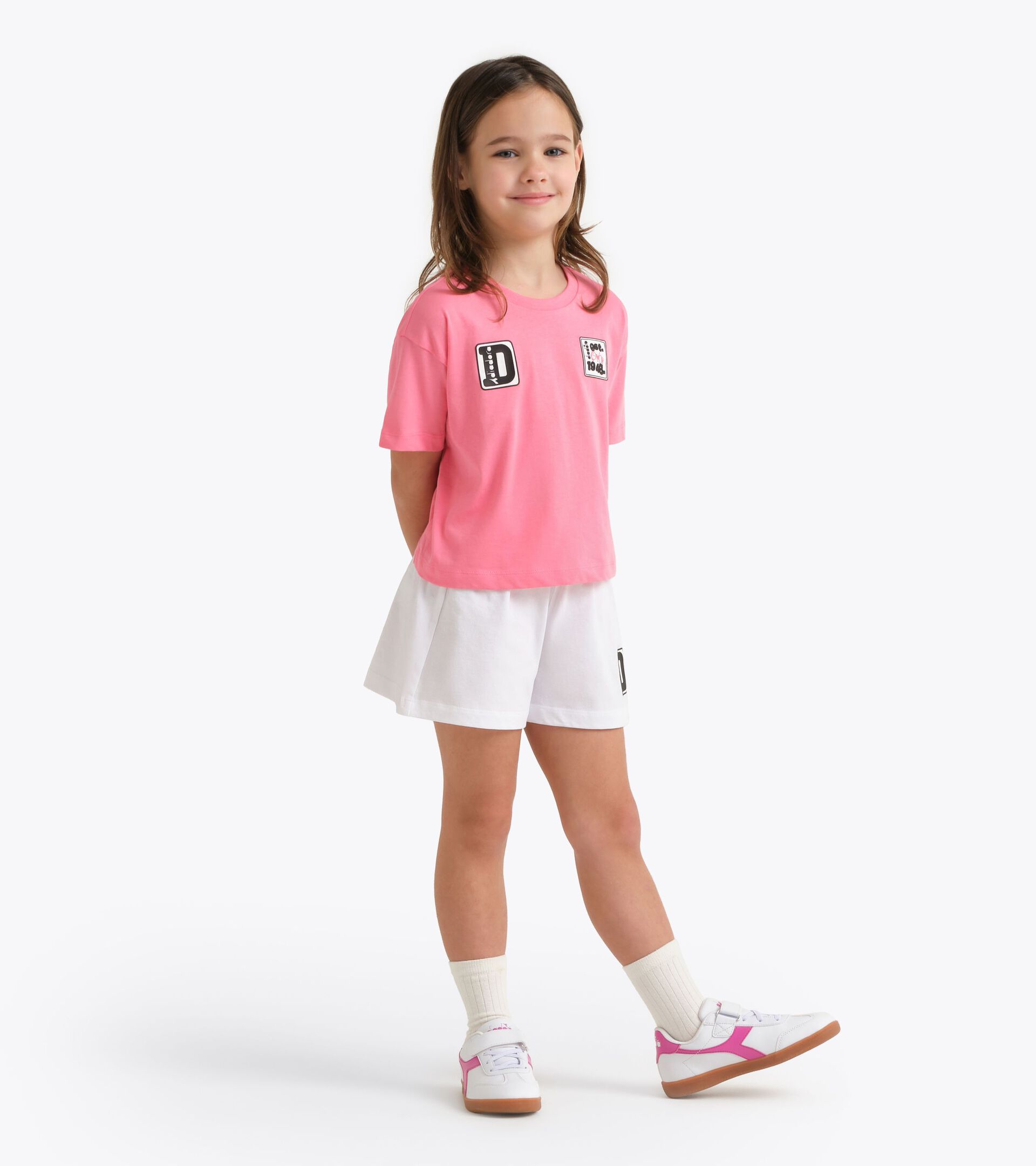 Sports set - T-shirt and shorts - Girls
 JG. SET ESS. SPORTS SS PINK LEMONADE - Diadora