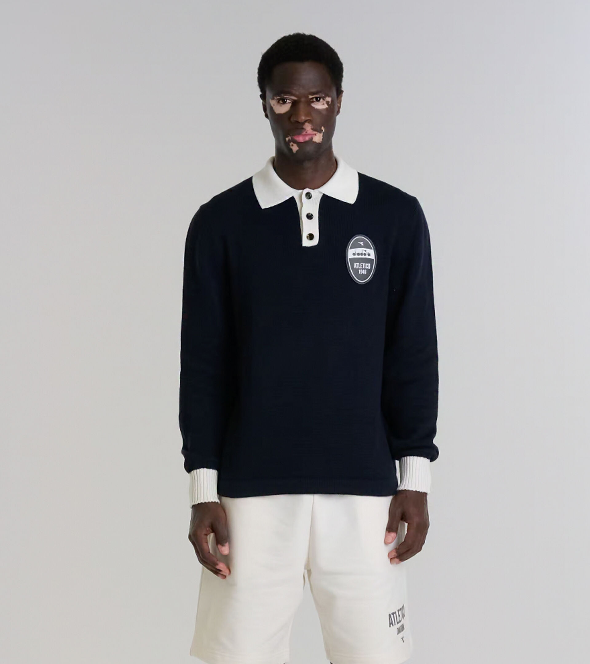 Long-sleeved Legacy polo - Made in Italy - All-gender POLO LS LEGACY BLUE DENIM - Diadora